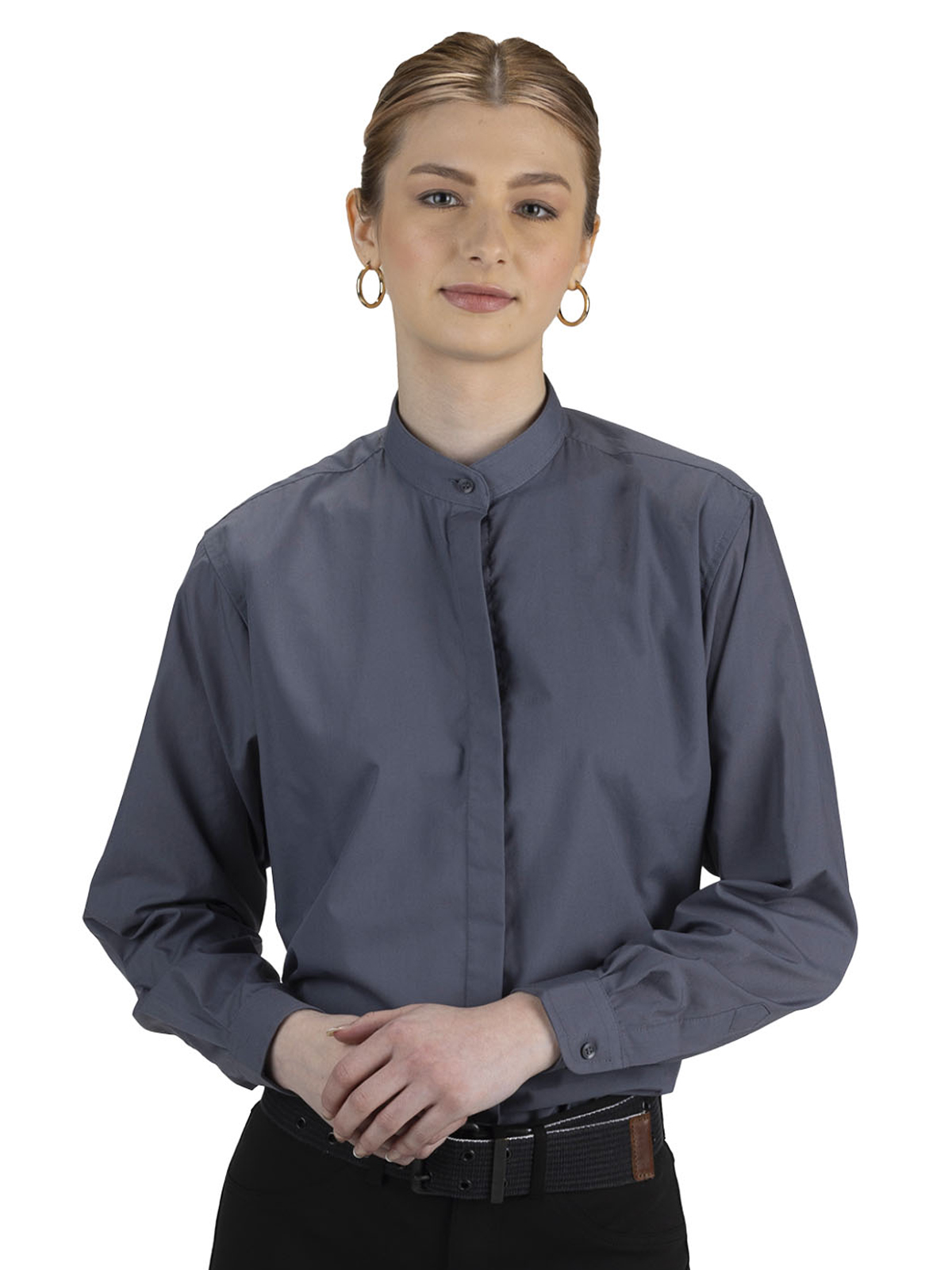Edwards - Shirts & Blouses - Women's Banded Collar Shirt 6
