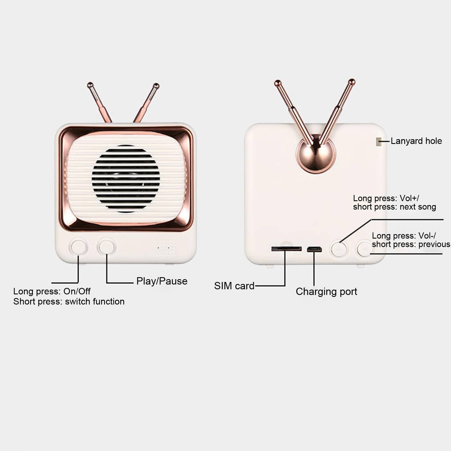Mini Radio Bluetooth Wireless Speakers 8