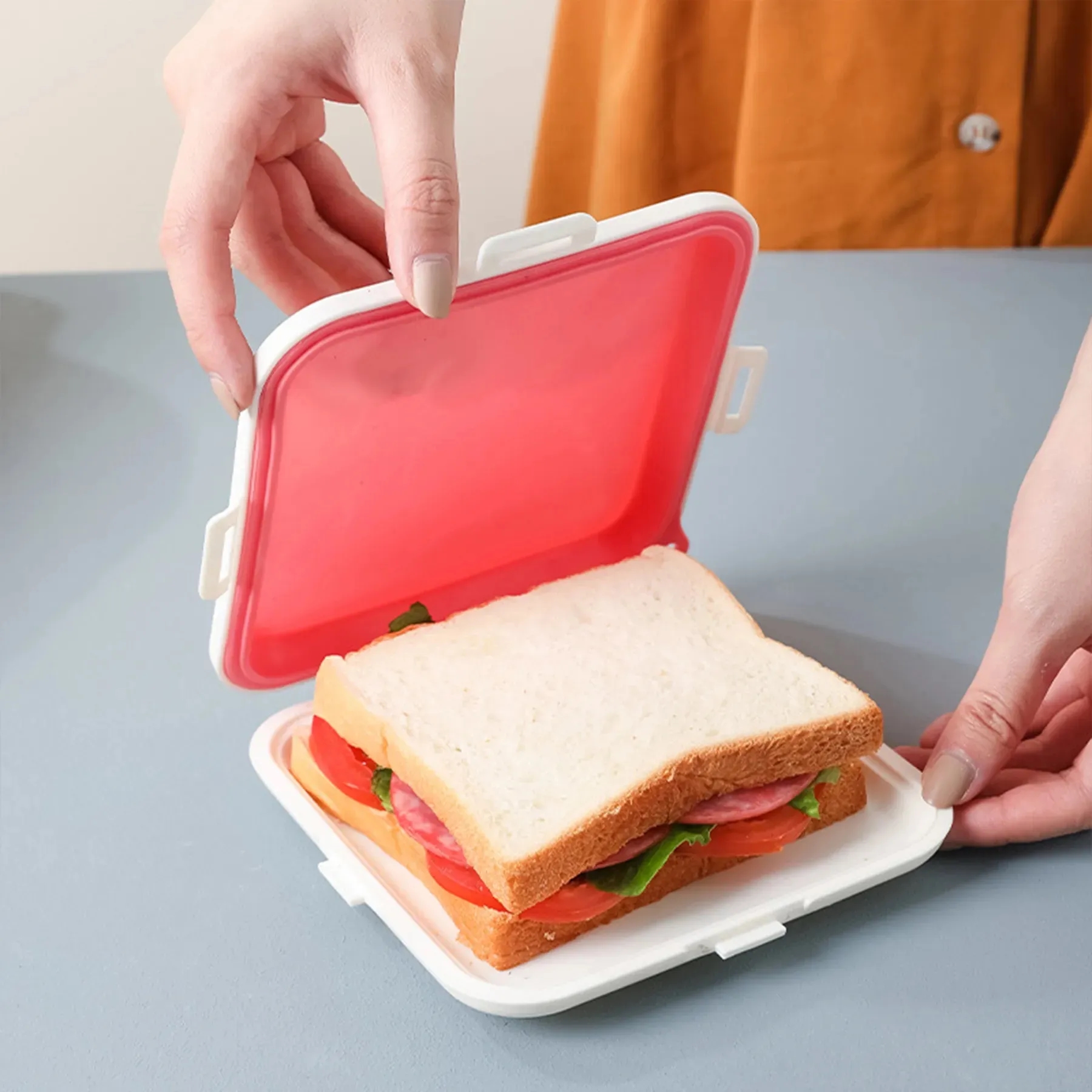 Polypropylene Portable sandwich lunch box 13
