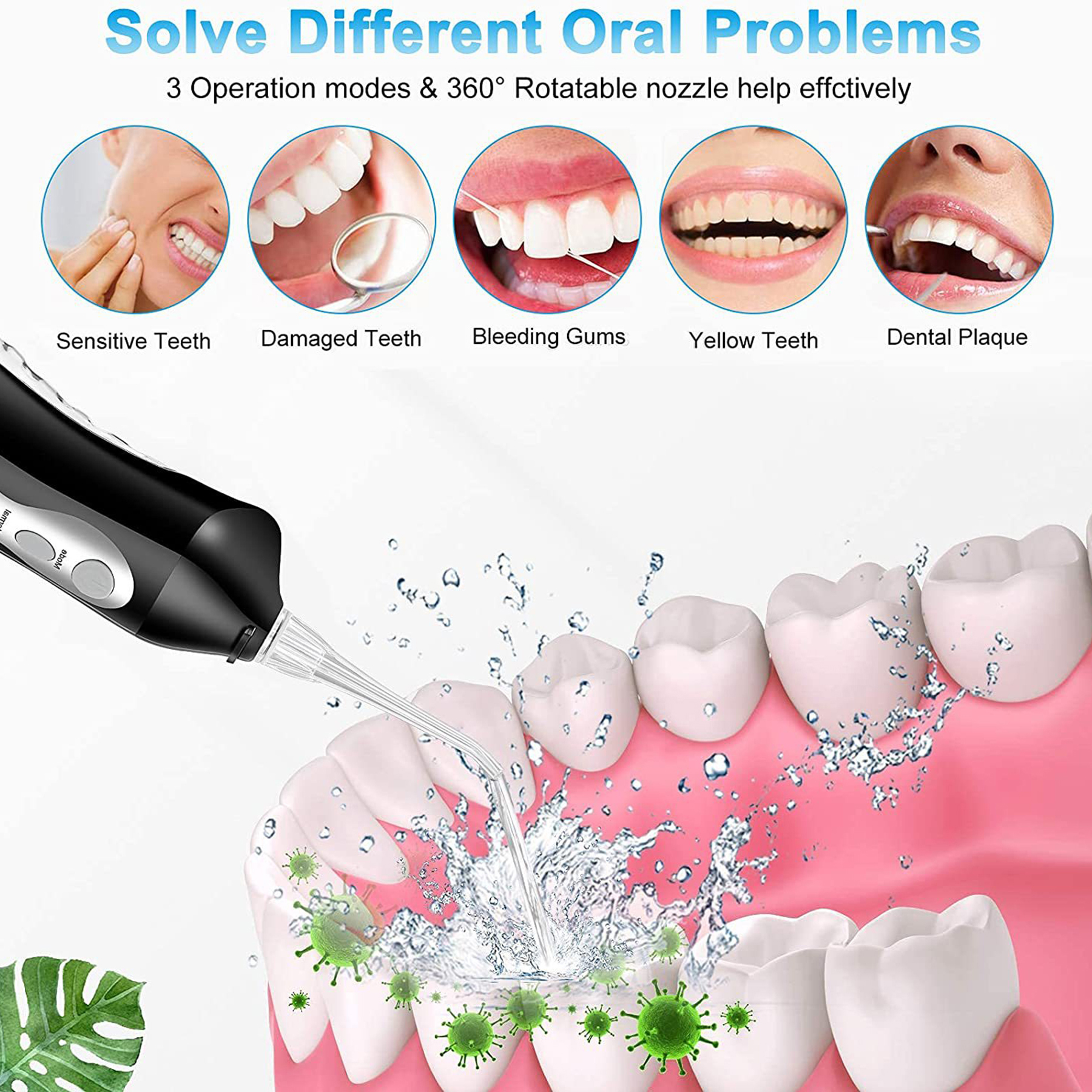 Rechargeable Teeth Cleaner Portable Water Flosser 3