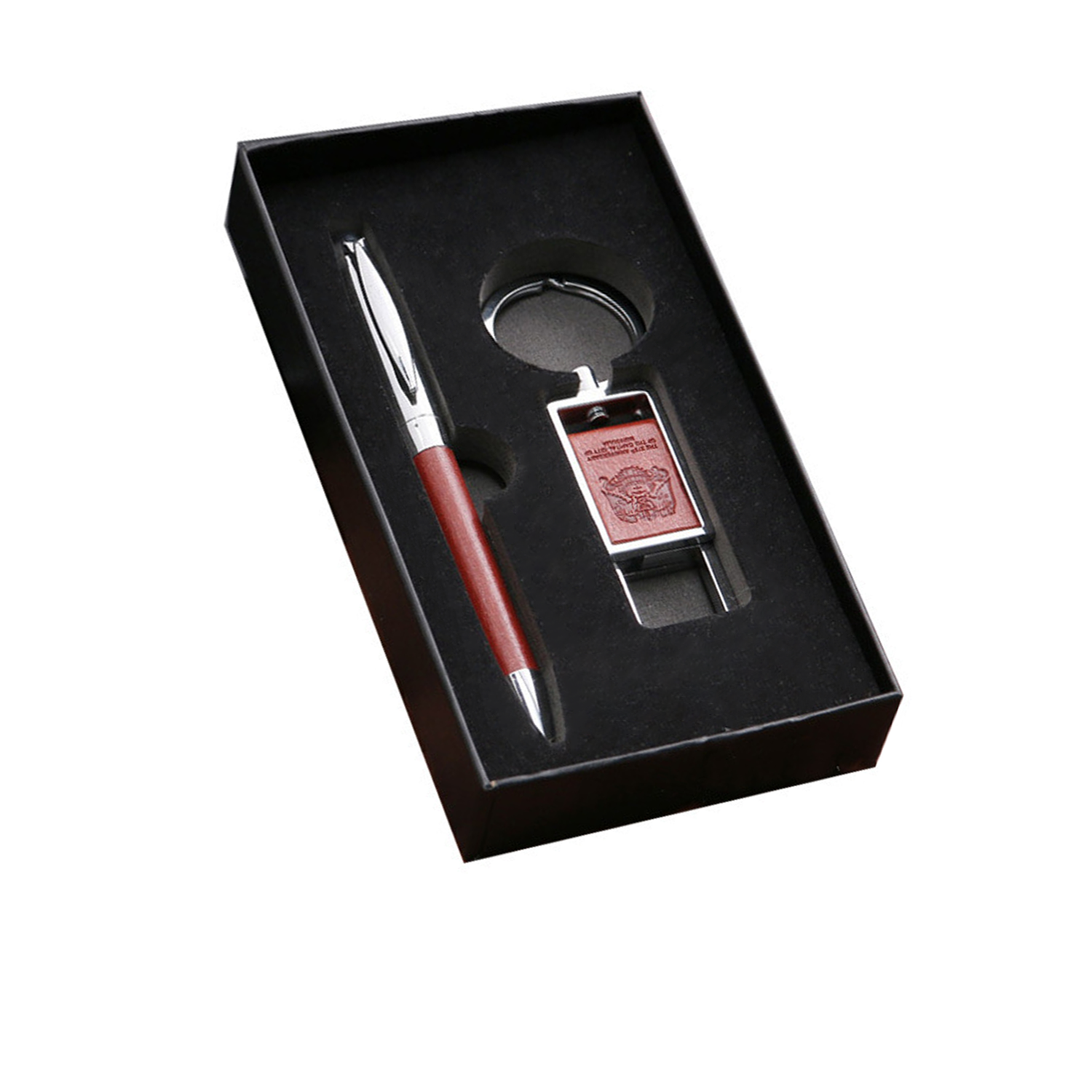Metal Ballpoint Pen w/ Keychain Set 2