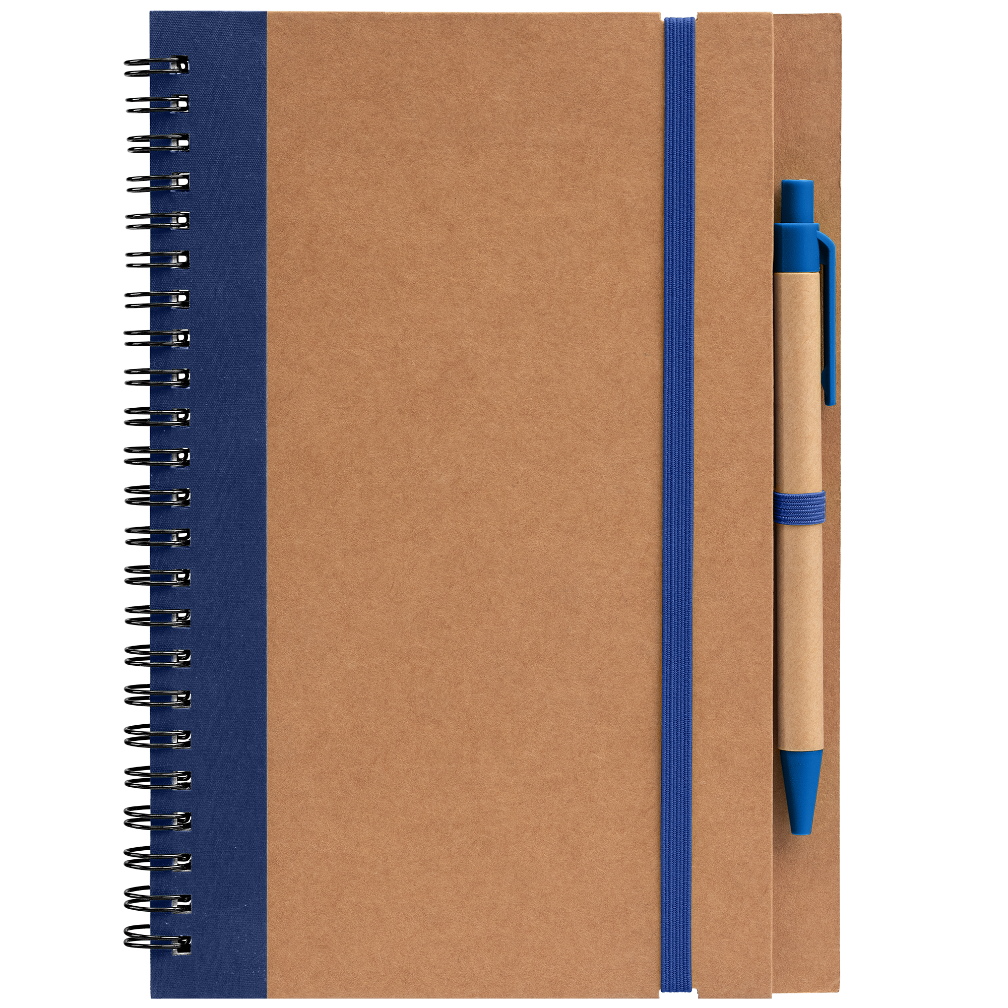 Kraft Hard Cover Spiral Notebook with Pen 14