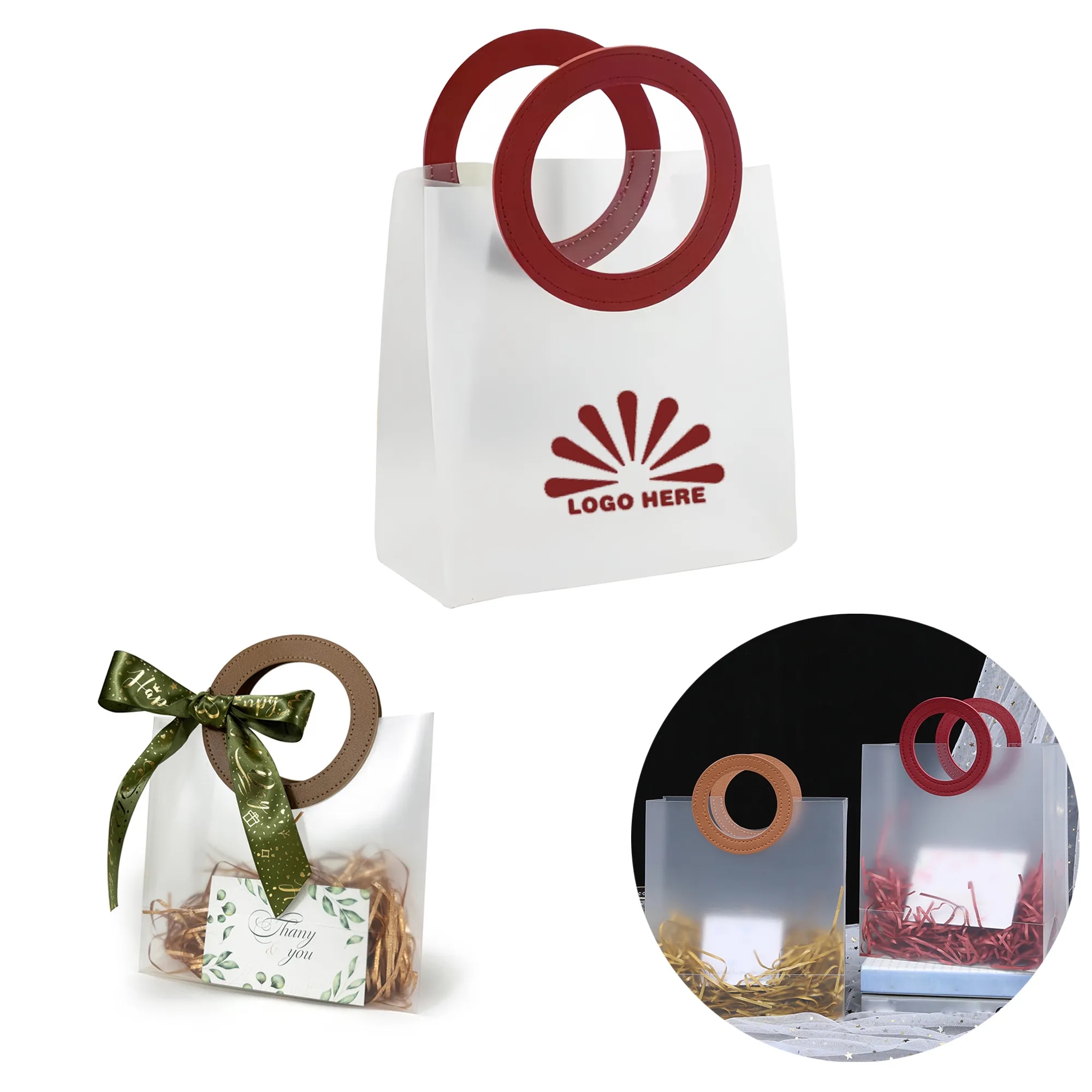 Transparent Frosted Gift Tote Bag 3