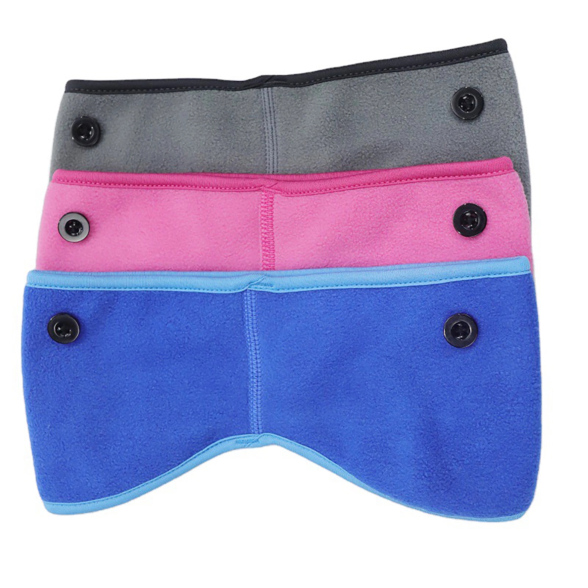 Winter Polar Fleece Headband With Button 5