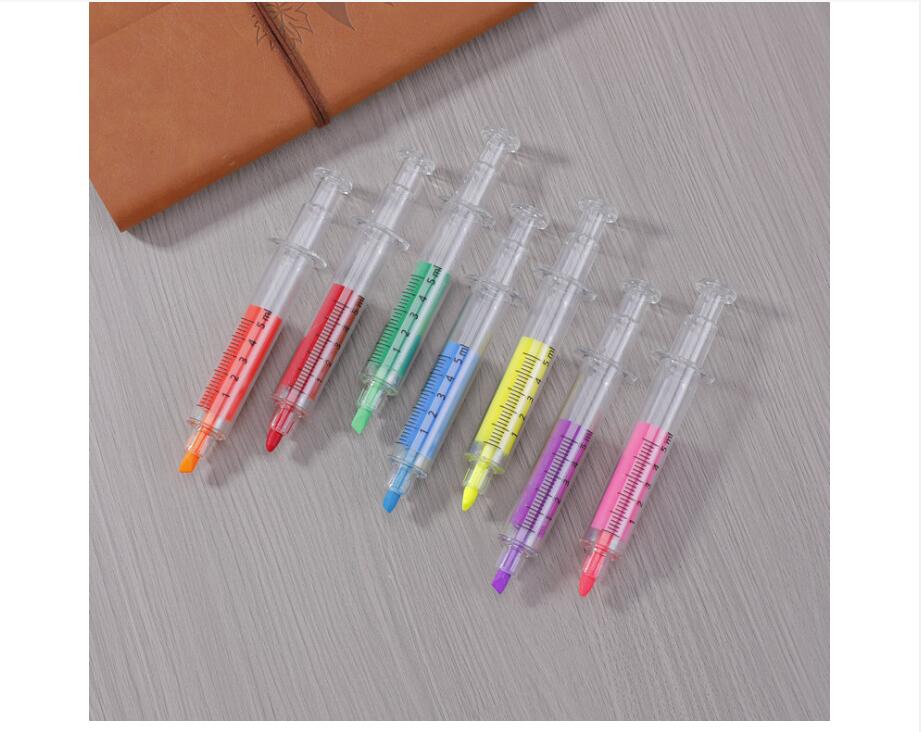 Syringe Highlighter Gift Pen Retractable Fun Nurse Pen 4