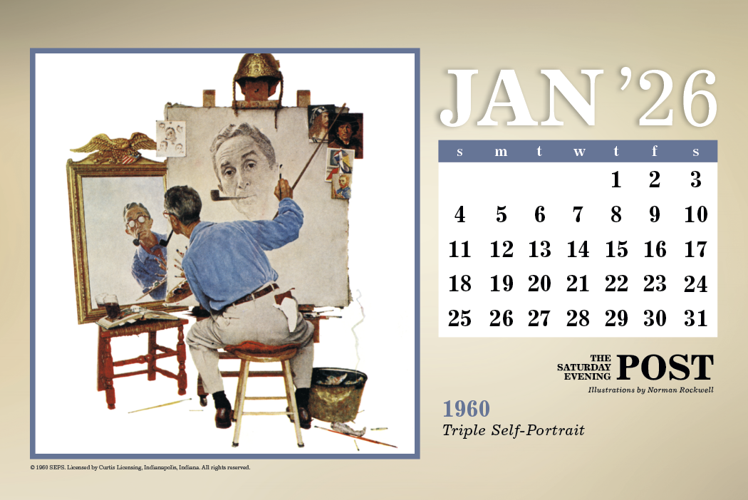 Triumph® Calendars The Saturday Evening Post Large Desk Calendar 13