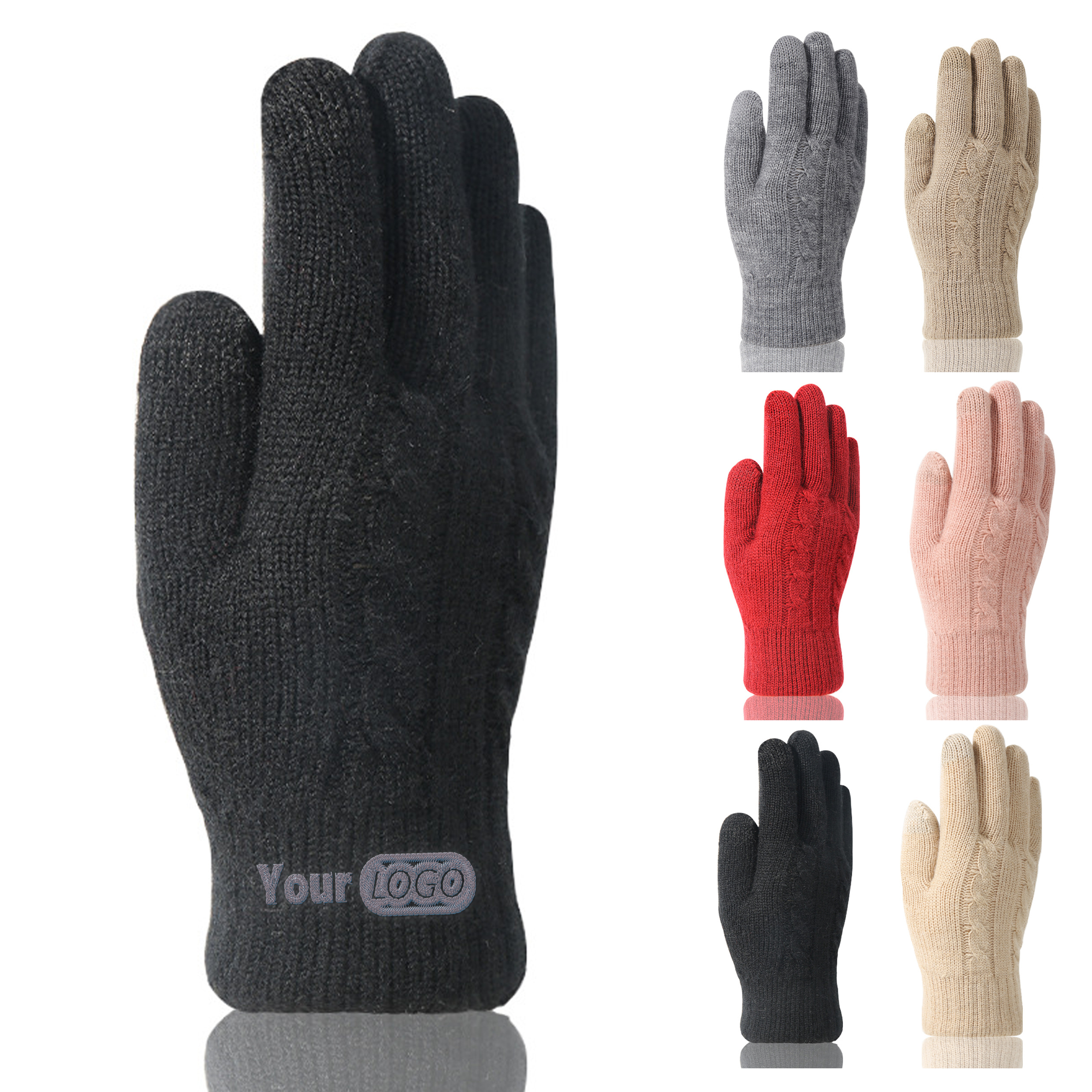 Acrylic Velvet Warm And Cold Resistant Gloves 2
