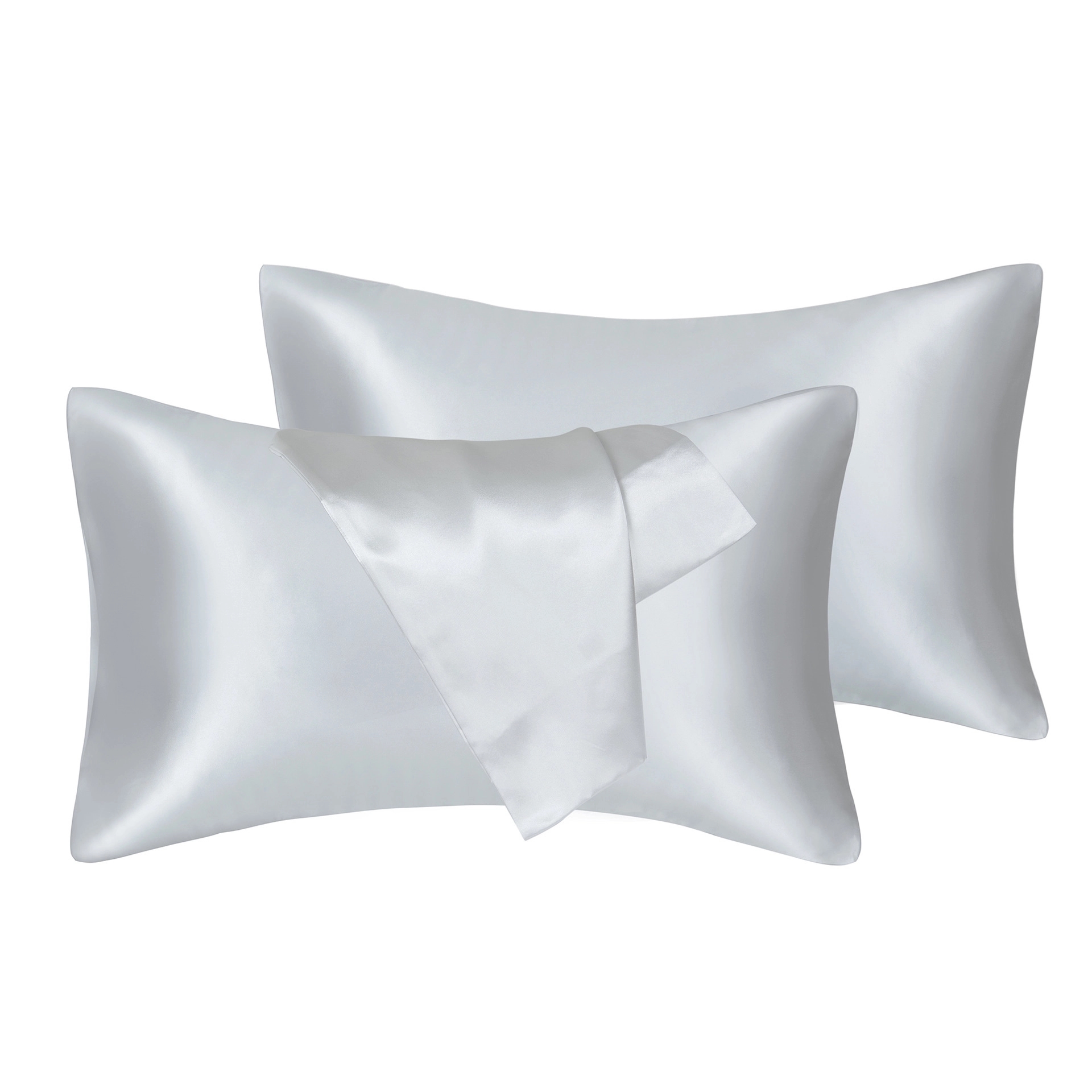 Silk Satin Pillowcase 2 Pack, Standard/Queen /King Size 17
