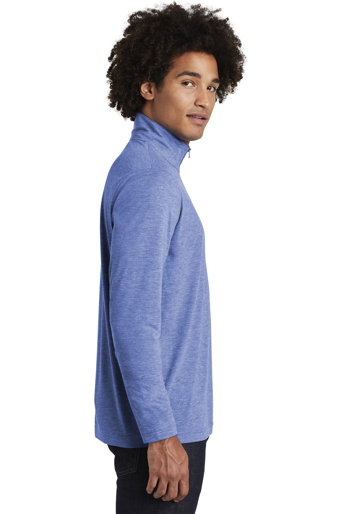 Sport-Tek PosiCharge Tri-Blend Wicking 1/4-Zip Pullover. ST407, custom hoodie or sweatshirt with logo imprint 18