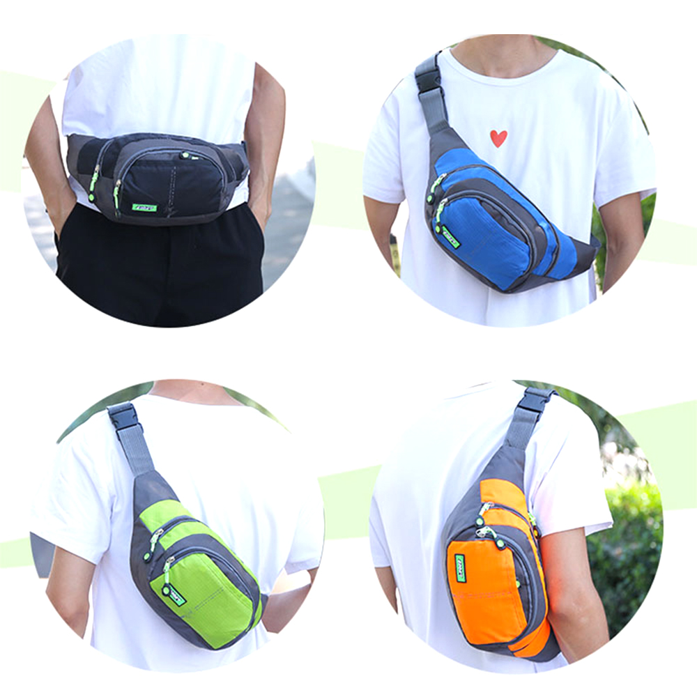 Multifunctional large nylon fanny pack waist bag chest bag 7