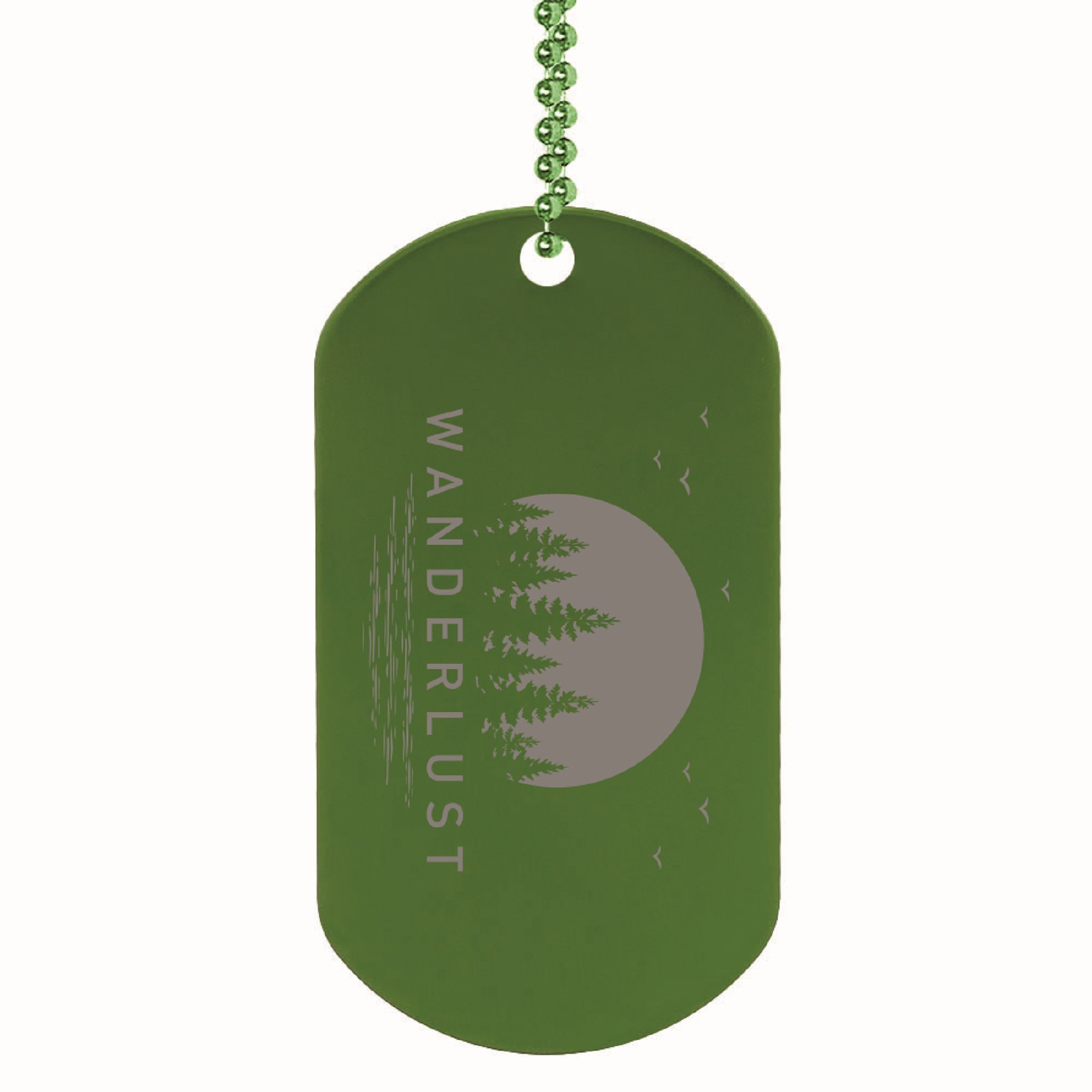 Express 2" X 1 1/8" Aluminum Dog Tag With 24" Ball Chain 10