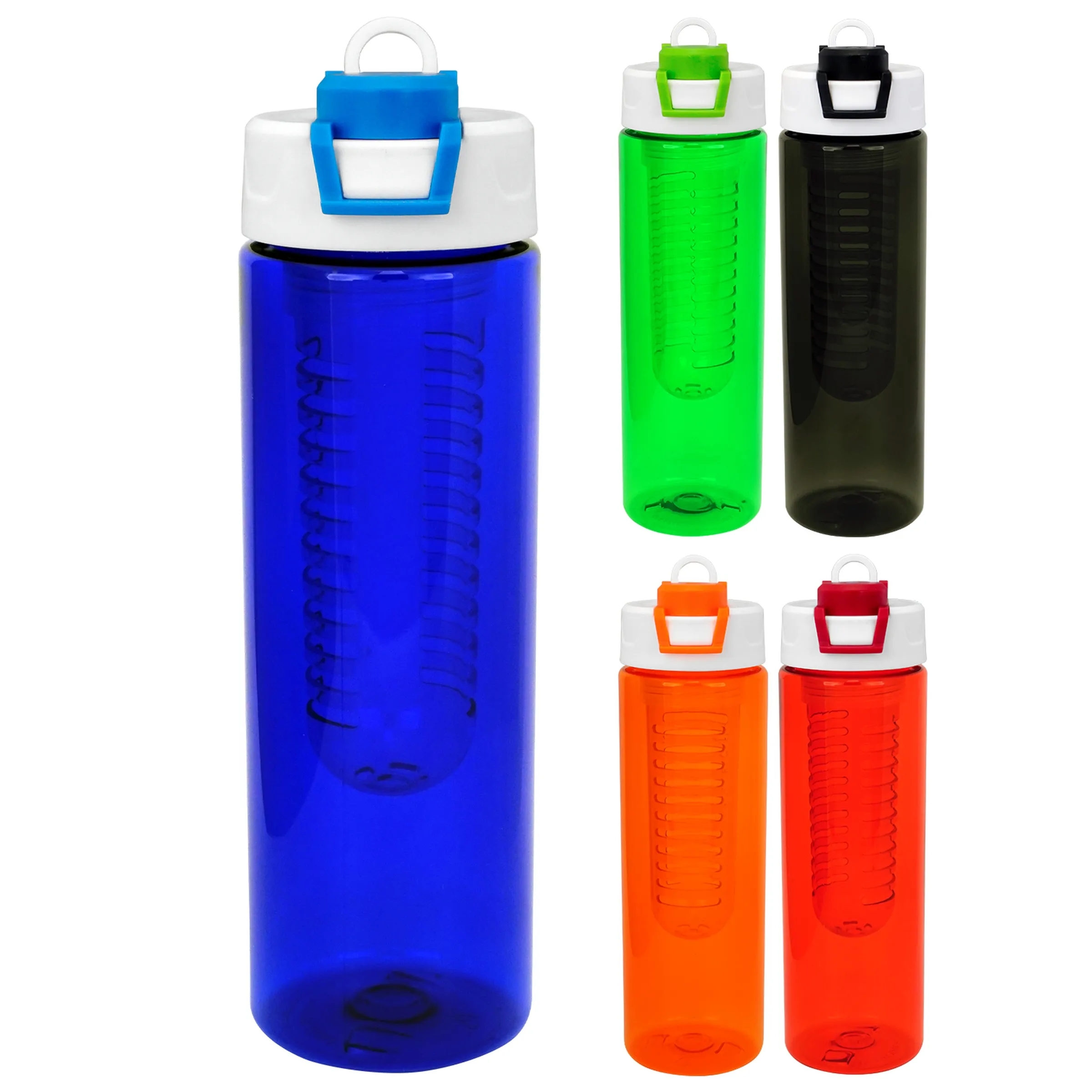 Two Tone Pop Up 24 oz. Colorful Bottle with Infuser 11