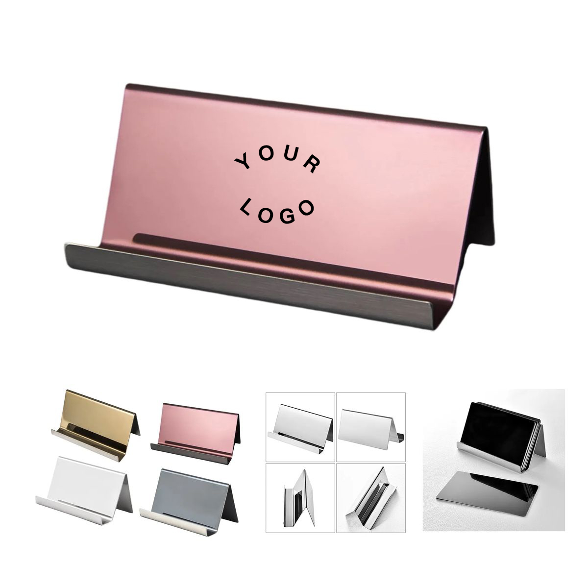 Customizable Metal Desktop Card Holder for Professionals 1