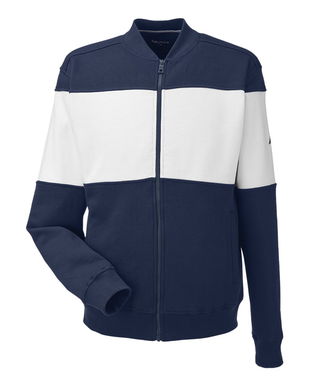 Unisex Anchor Fleece Colorblocked Bomber Jacket - N17928 2