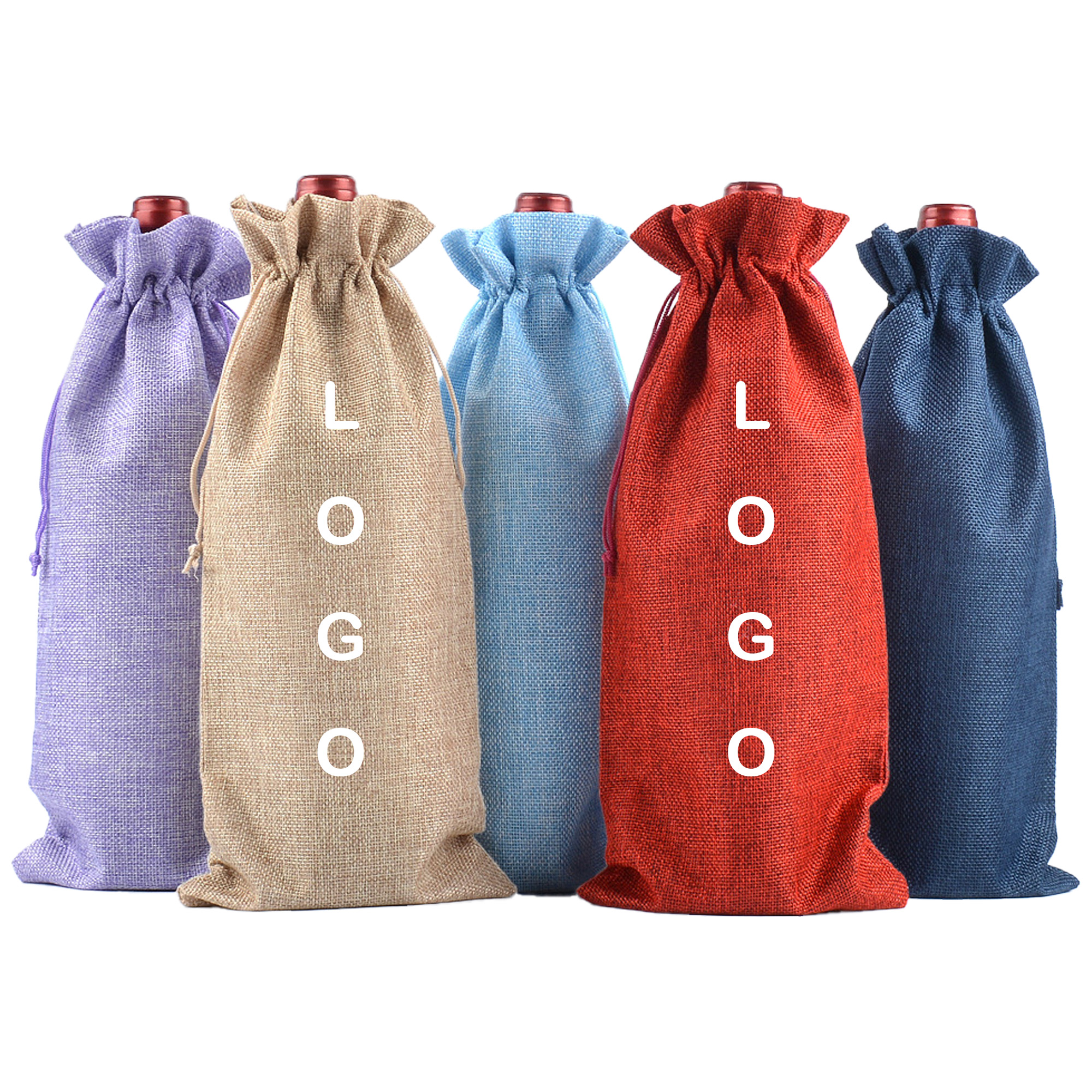 Burlap Wine Bags 1