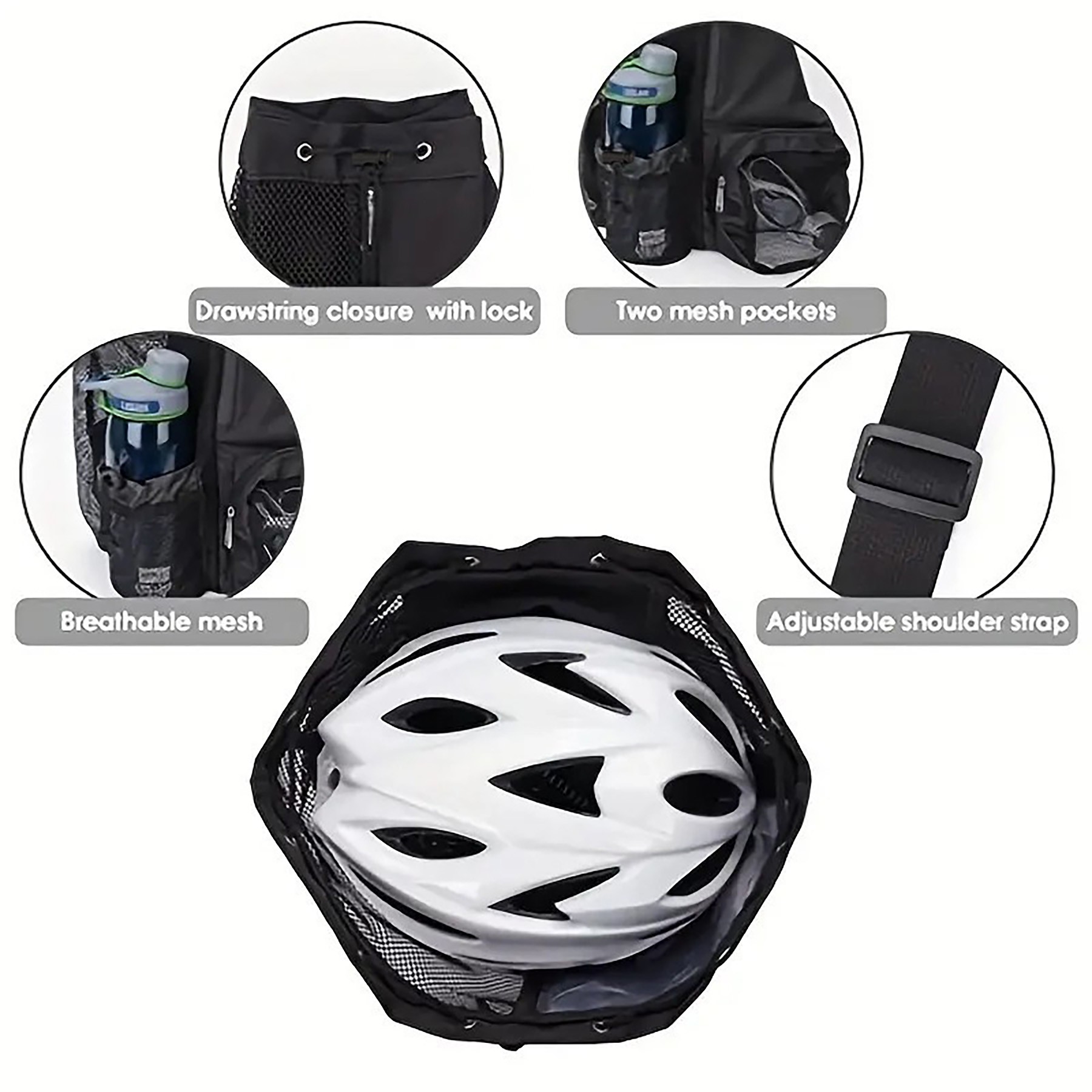 Drawstring Ventilator Mesh Equipment Bag 3