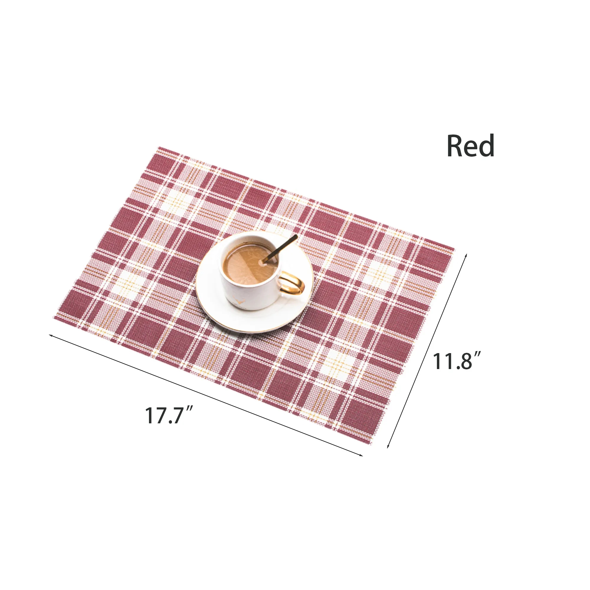 Plaid PVC Placemat - Durable and Easy to Clean 2