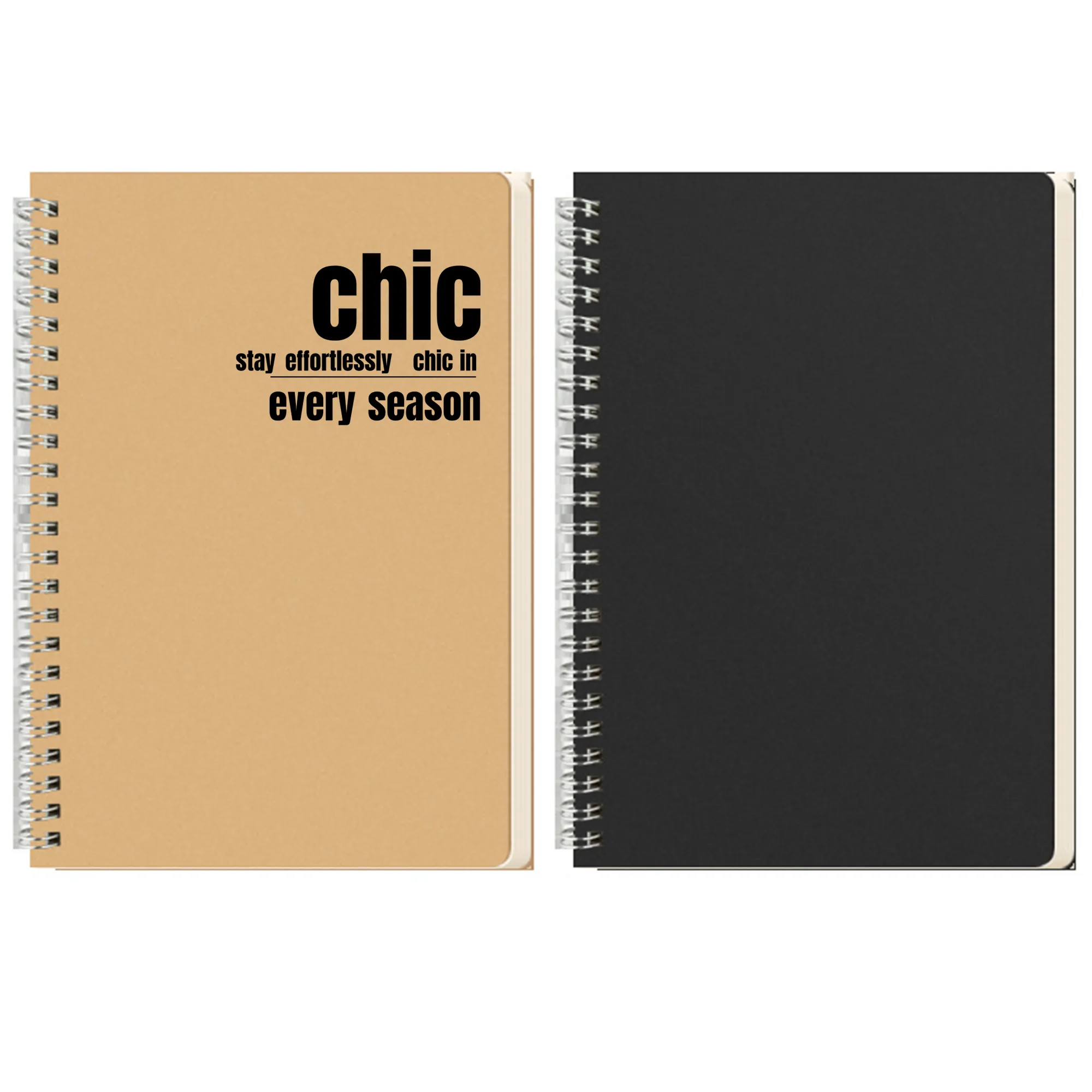 Kraft Paper Coil Notebook with Logo Printed for Students