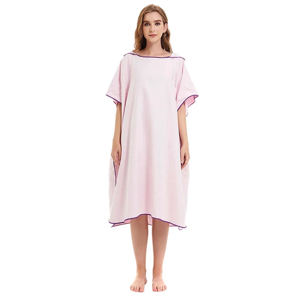 Solid Color Adult Poncho with Snap Button 10