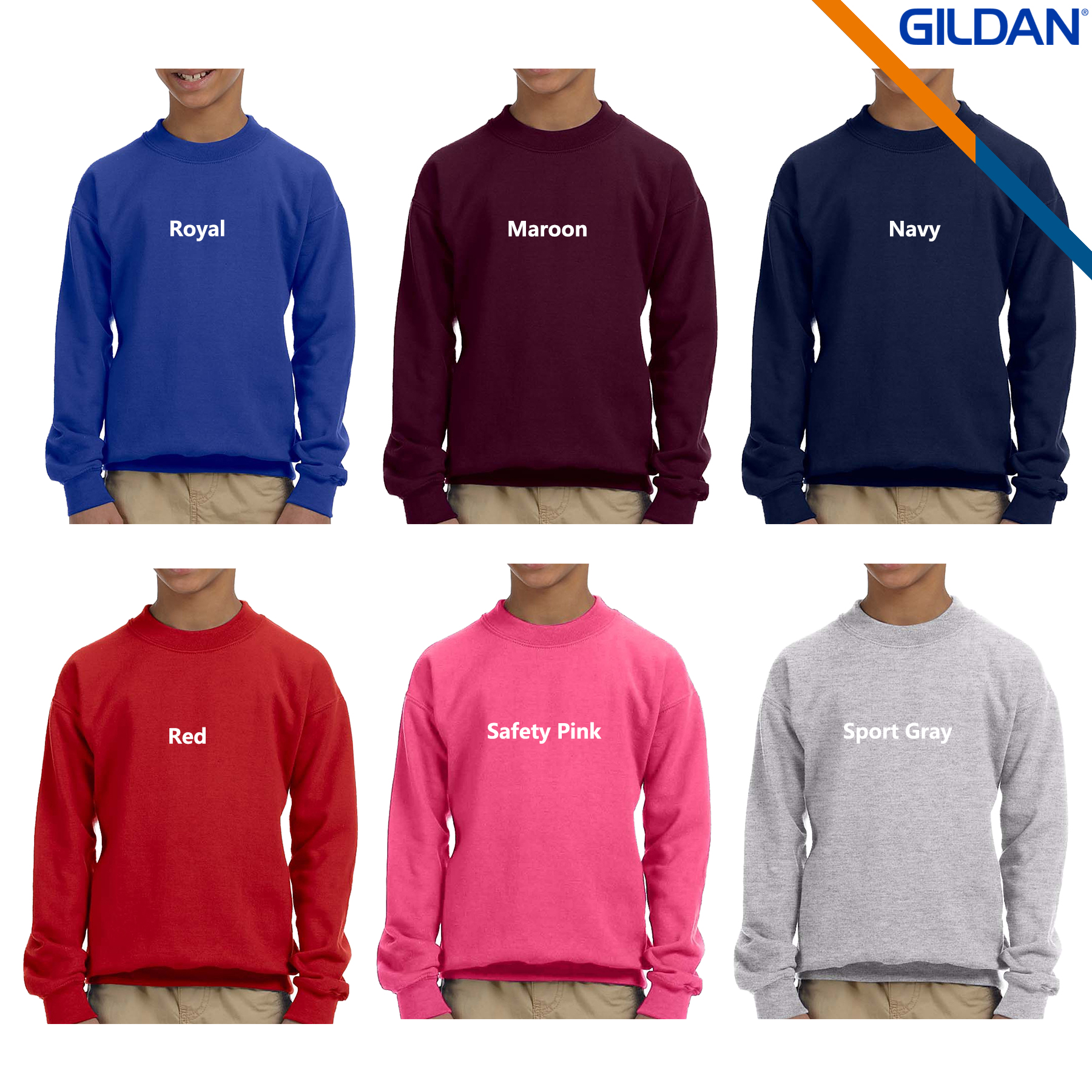 Gildan® Heavy Blend Youth Crew Sweatshirts 6