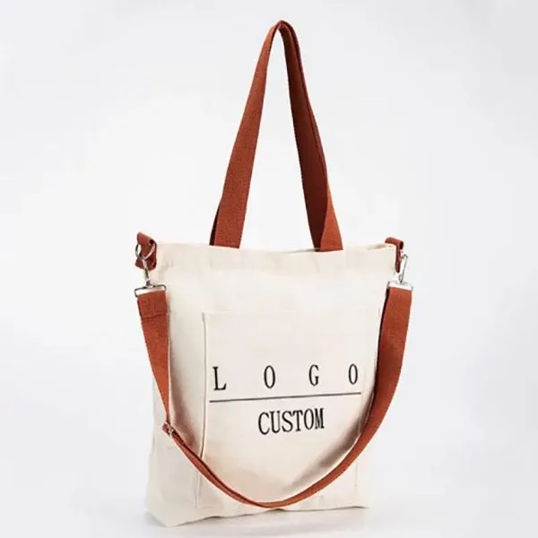 Reusable Eco-Friendly Custom Recycled Canvas Shopping Bag 2