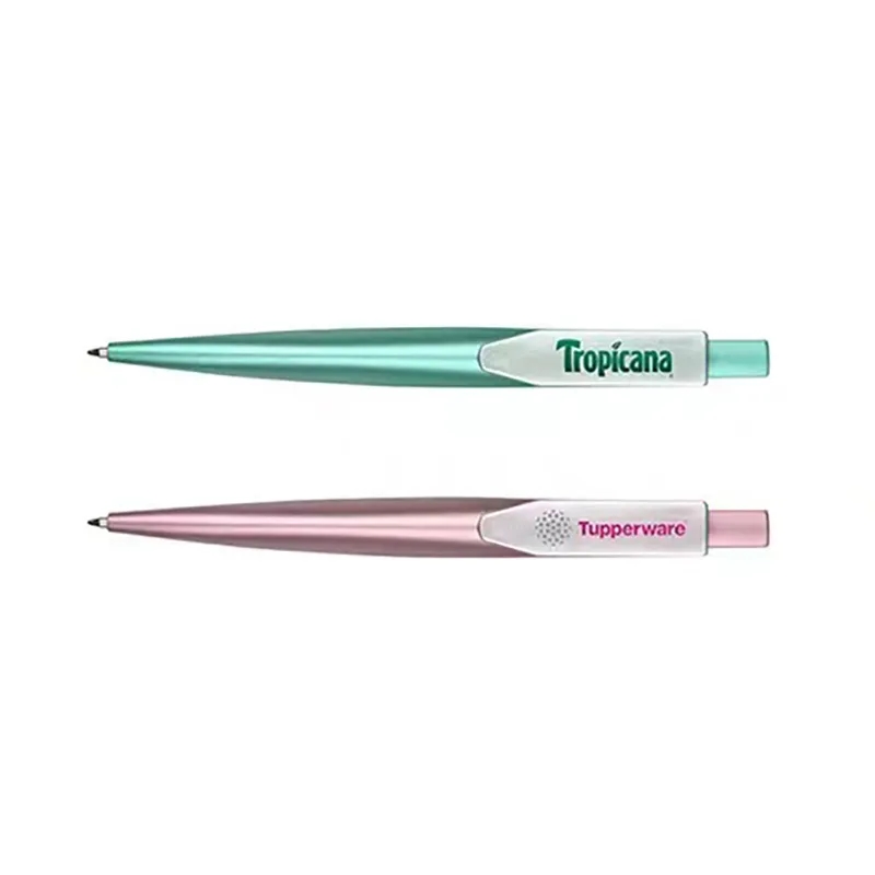 Custom Metallic Paint Triangle Press-type Ballpoint Pen 1