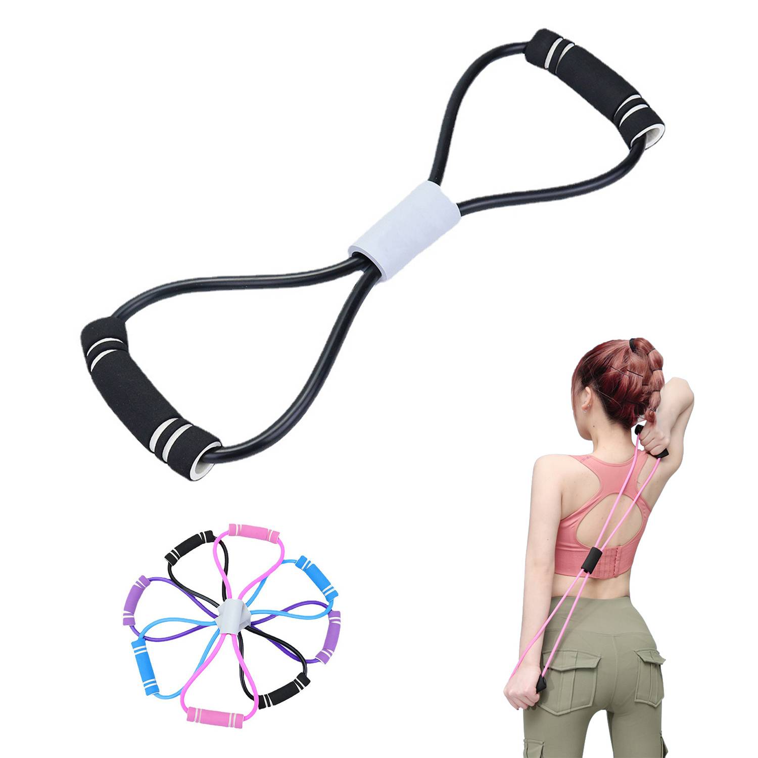 8 Shape Yoga Fitness Exercise Band 8