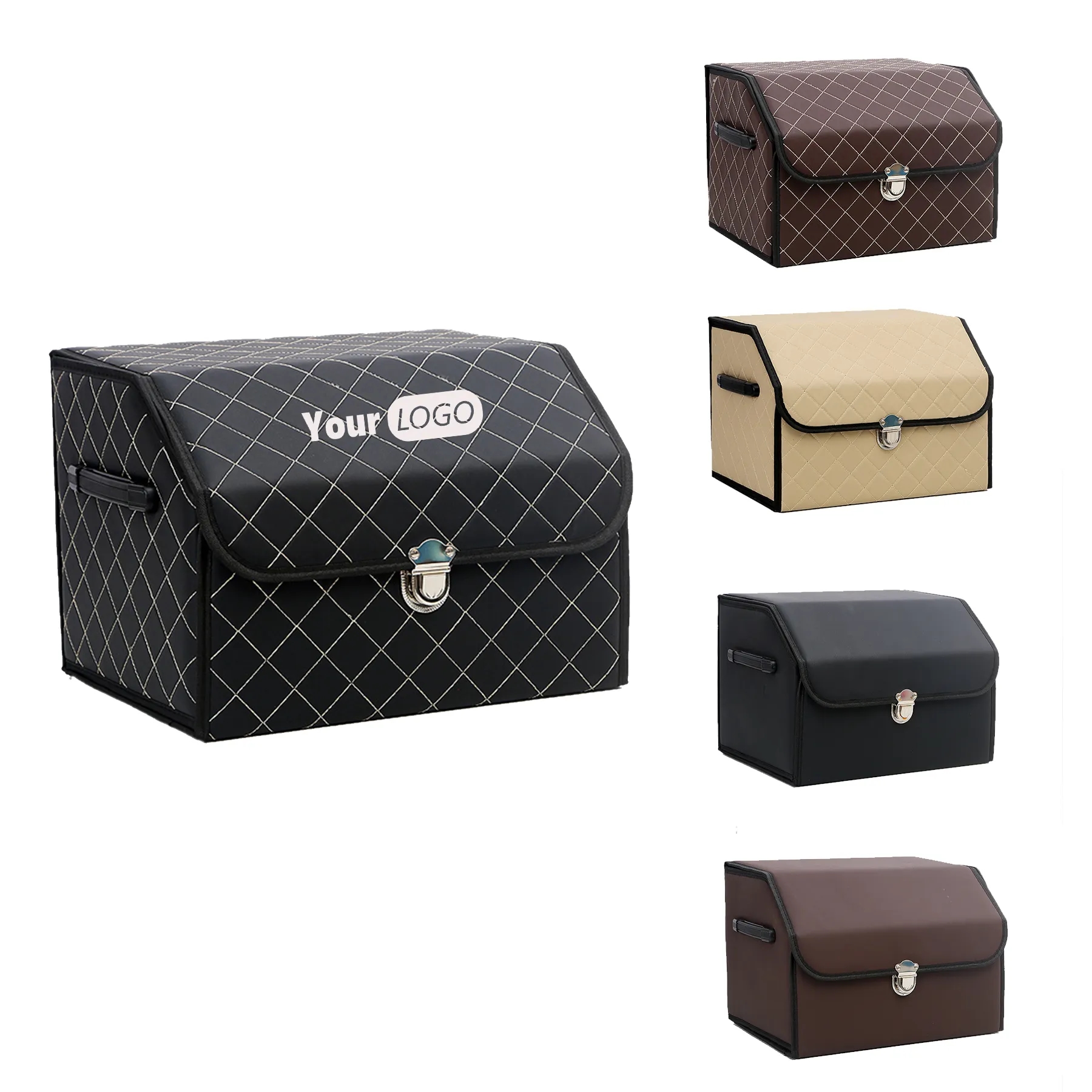 Leather Multifunctional Folding Glove Compartment 1