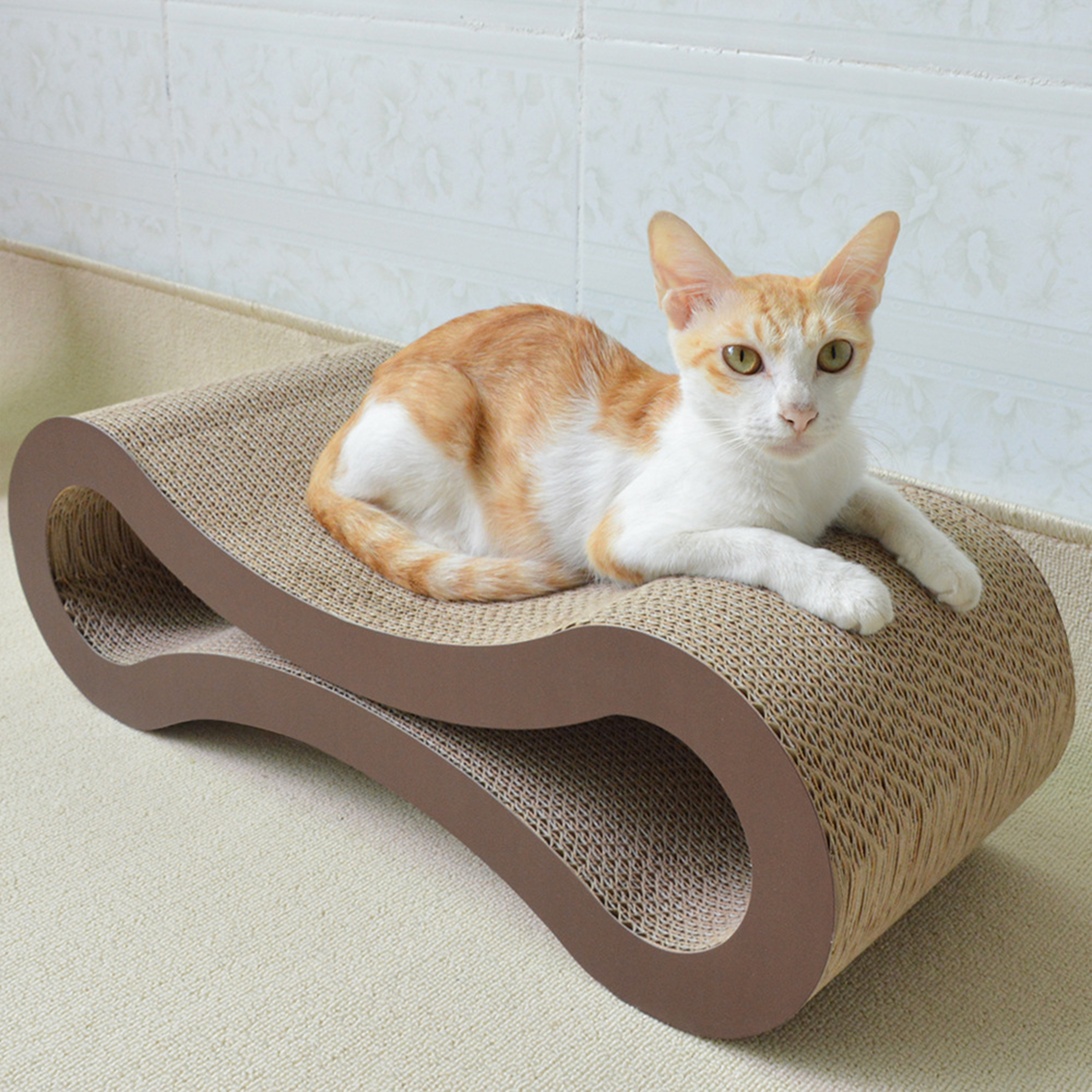 Corrugated Paper 8-Shaped Pet Cat Scratching Board 3