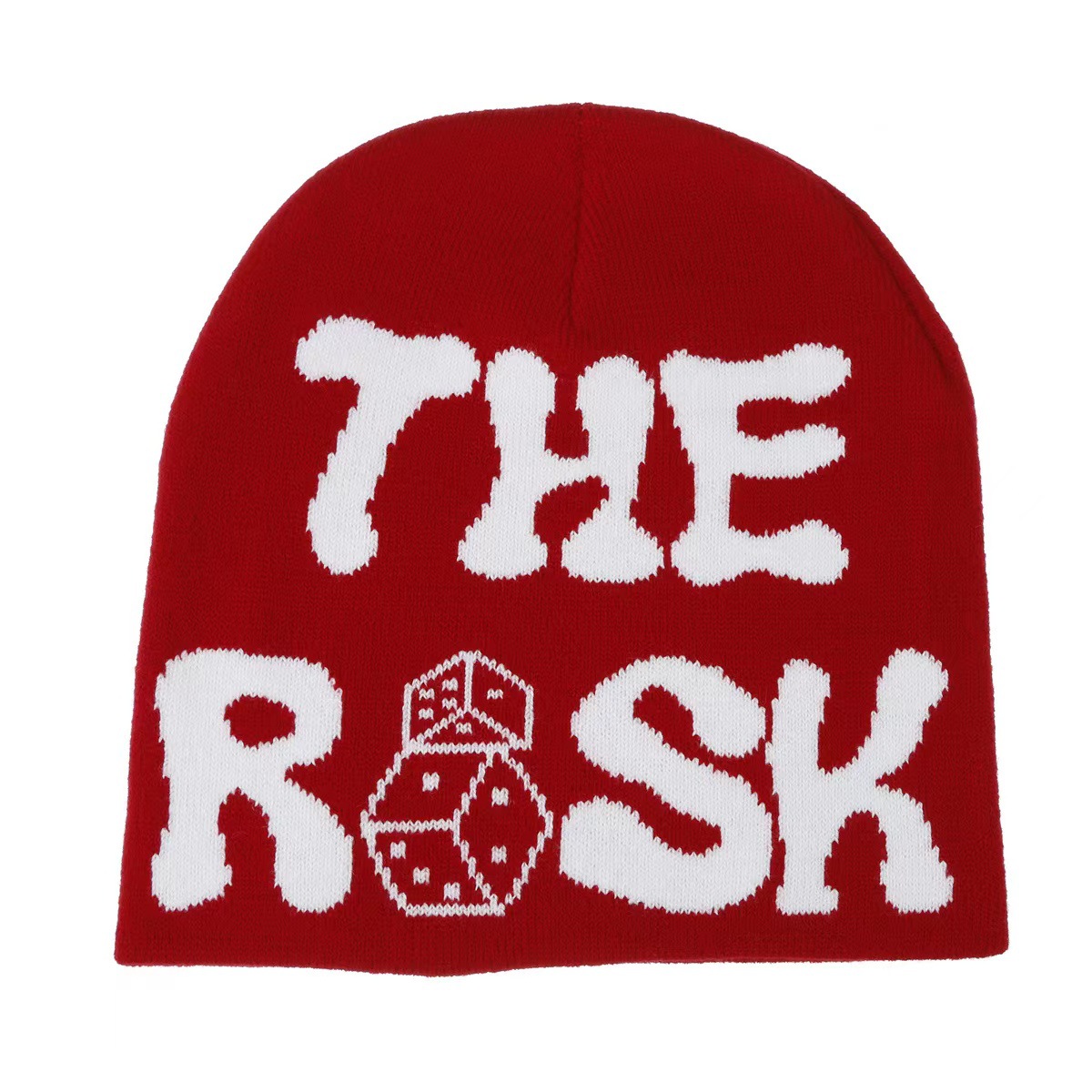 Jacquard brimless knitted hat 3
