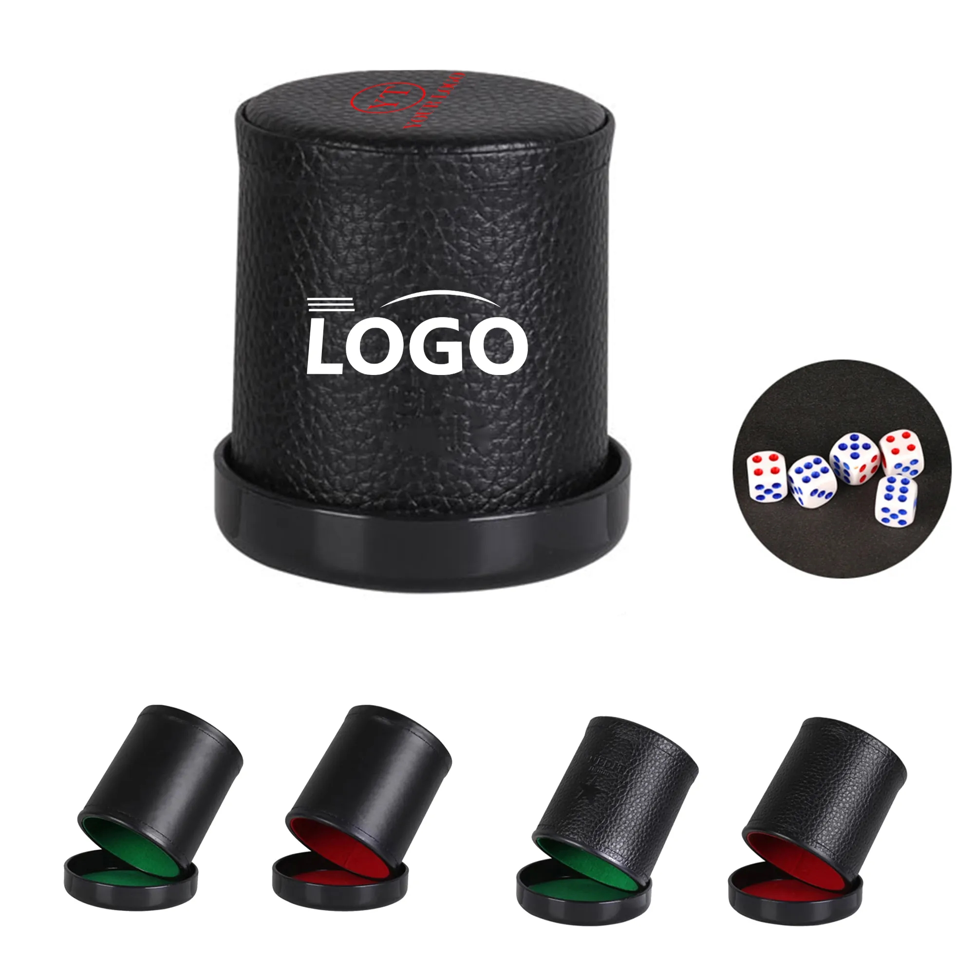 Pu Leather Dice Cup Set