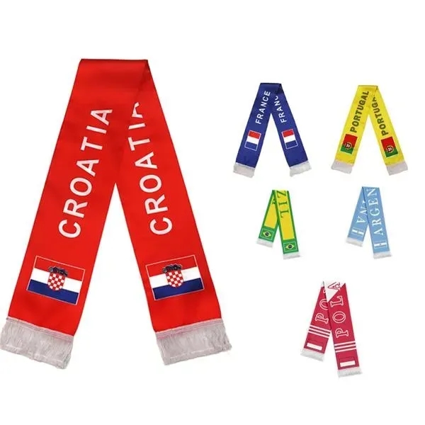 Custom Printed Polyester Soccer Fan Scarf