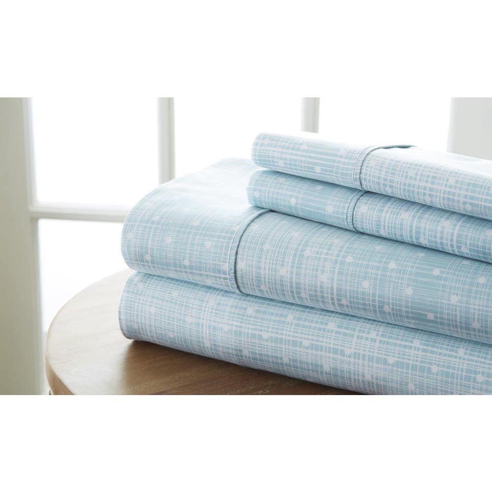 Premium Sheet Sets - Aqua Twin Polka Dot Design 3 Piece 2