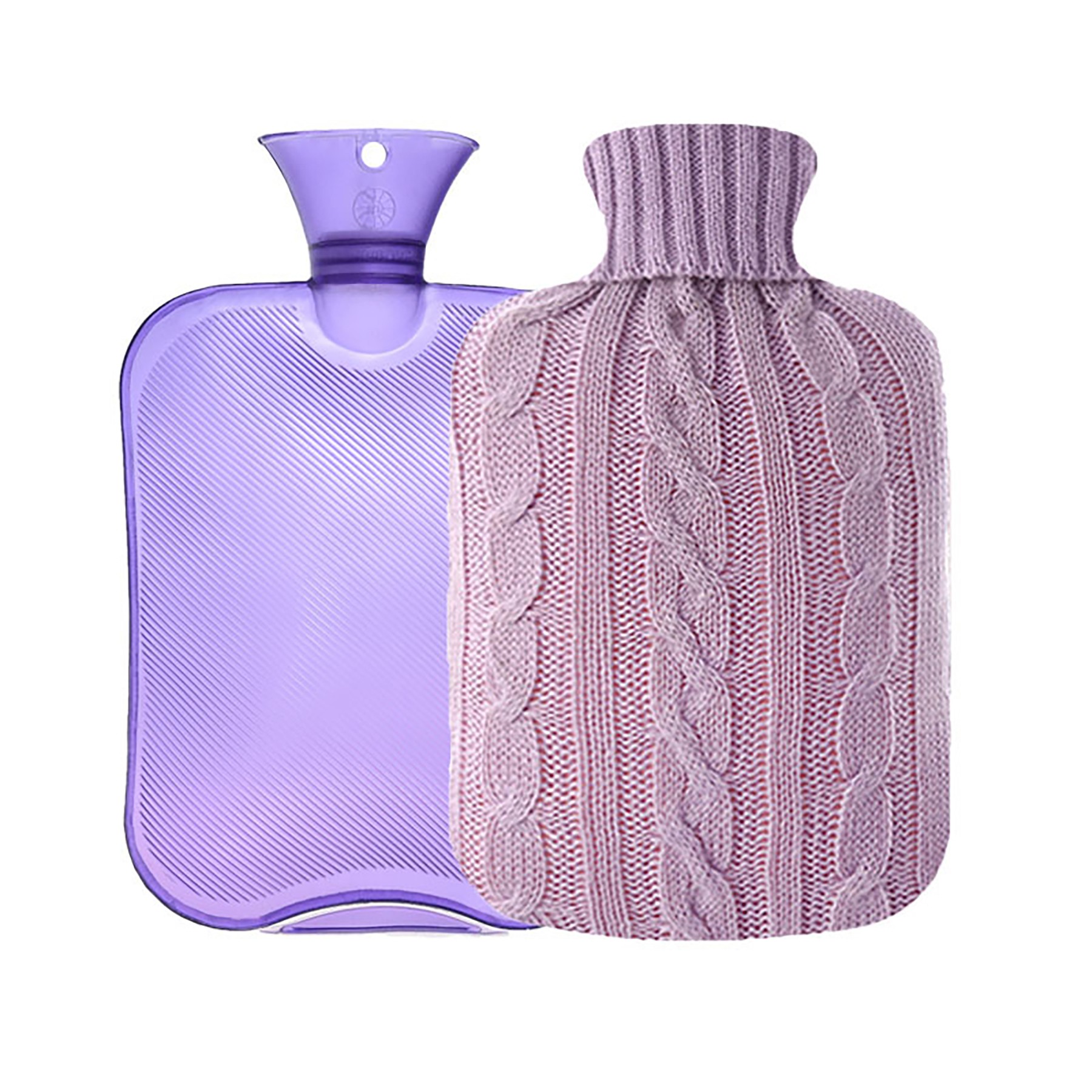 Hot Water Bottle with Knitted Cover 3