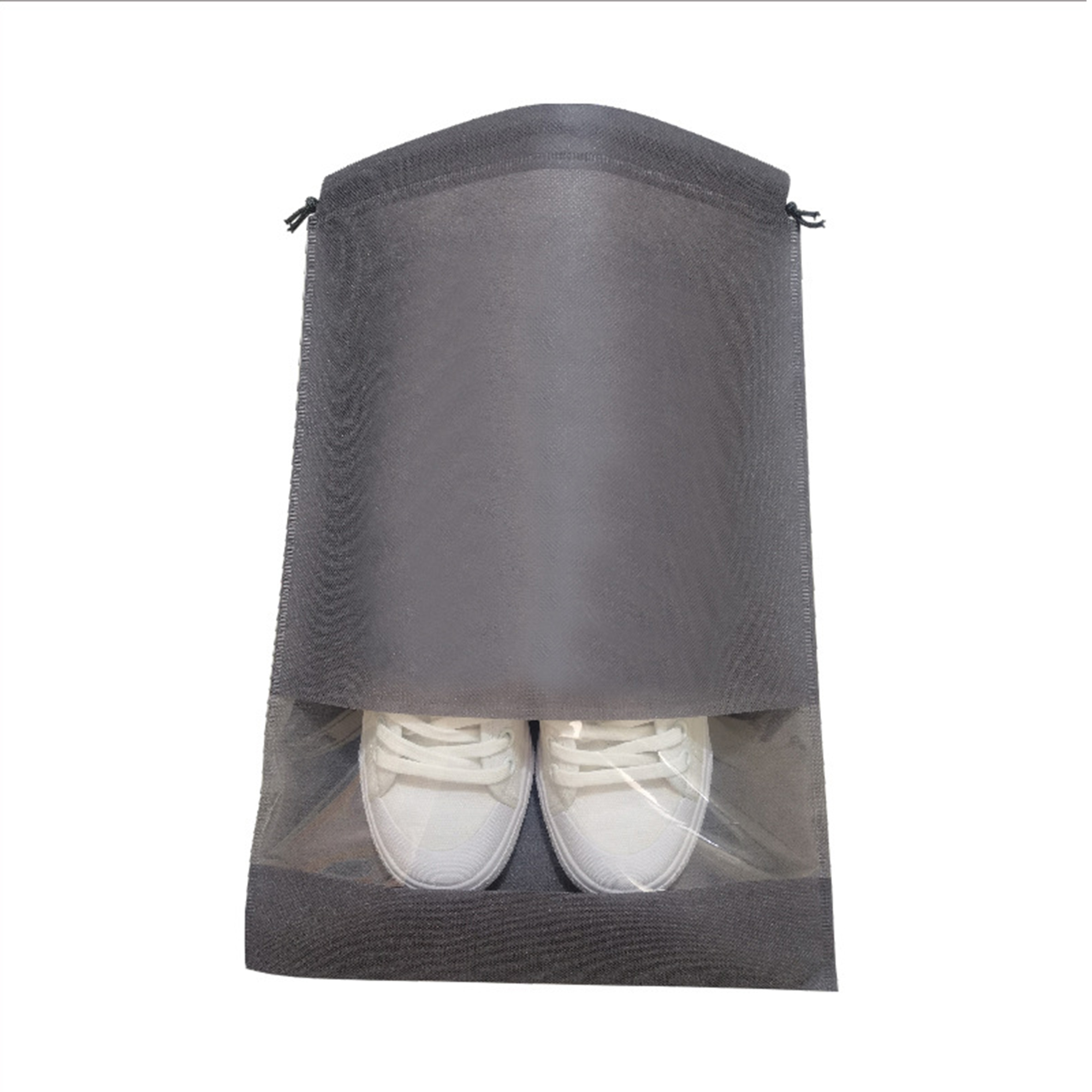 Non Woven Drawstring Footwear Pouch With Window 1