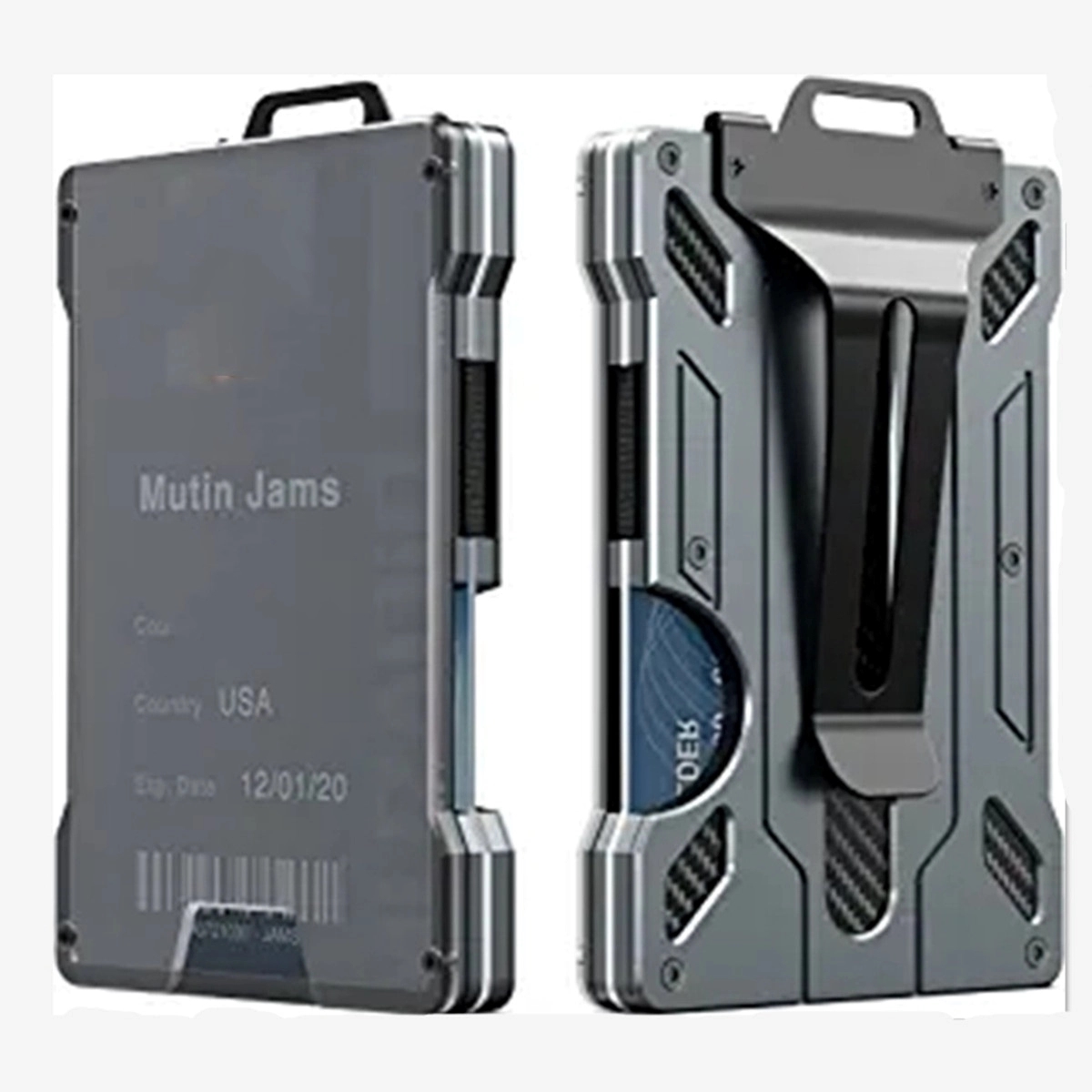 Slim Aluminum Metal Card Holder With Money Clip 2