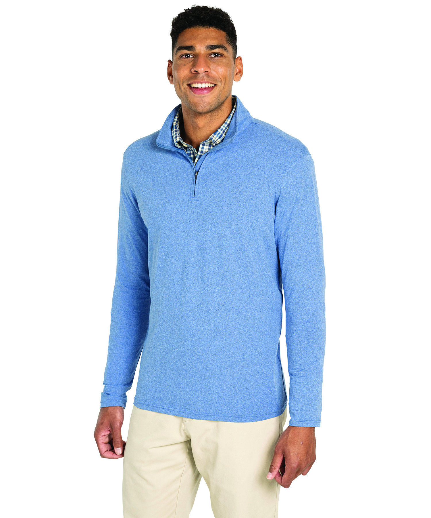 Men's Heathered Eco-Logic Stretch Quarter Zip, custom hoodie or sweatshirt with logo imprint 38