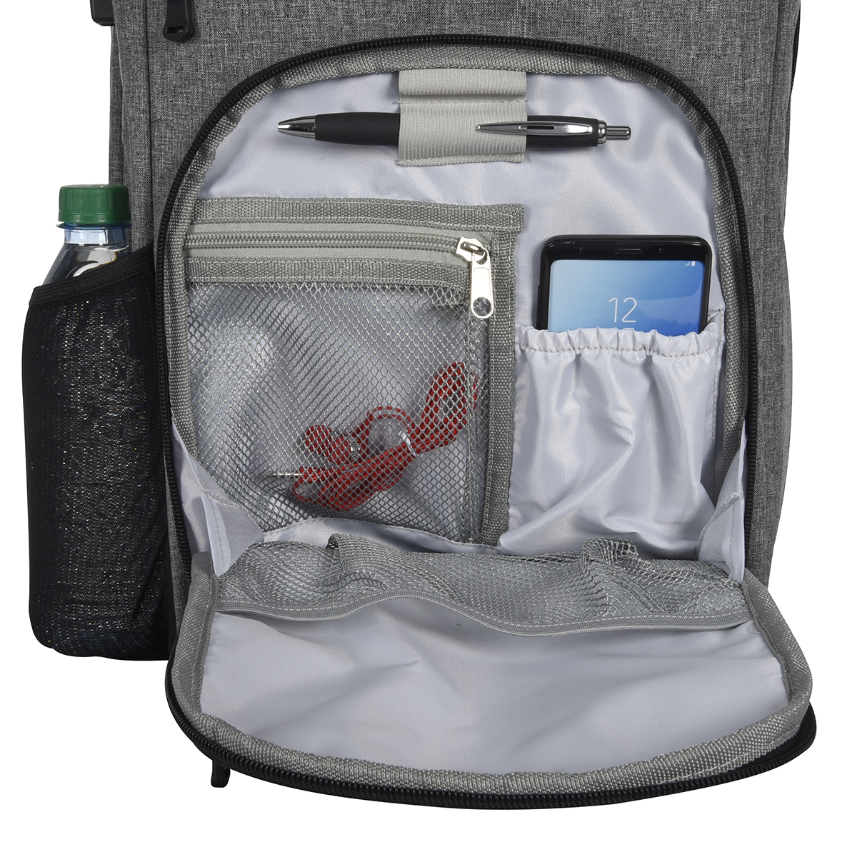 Heathered RFID Laptop Backpack & Briefcase 11