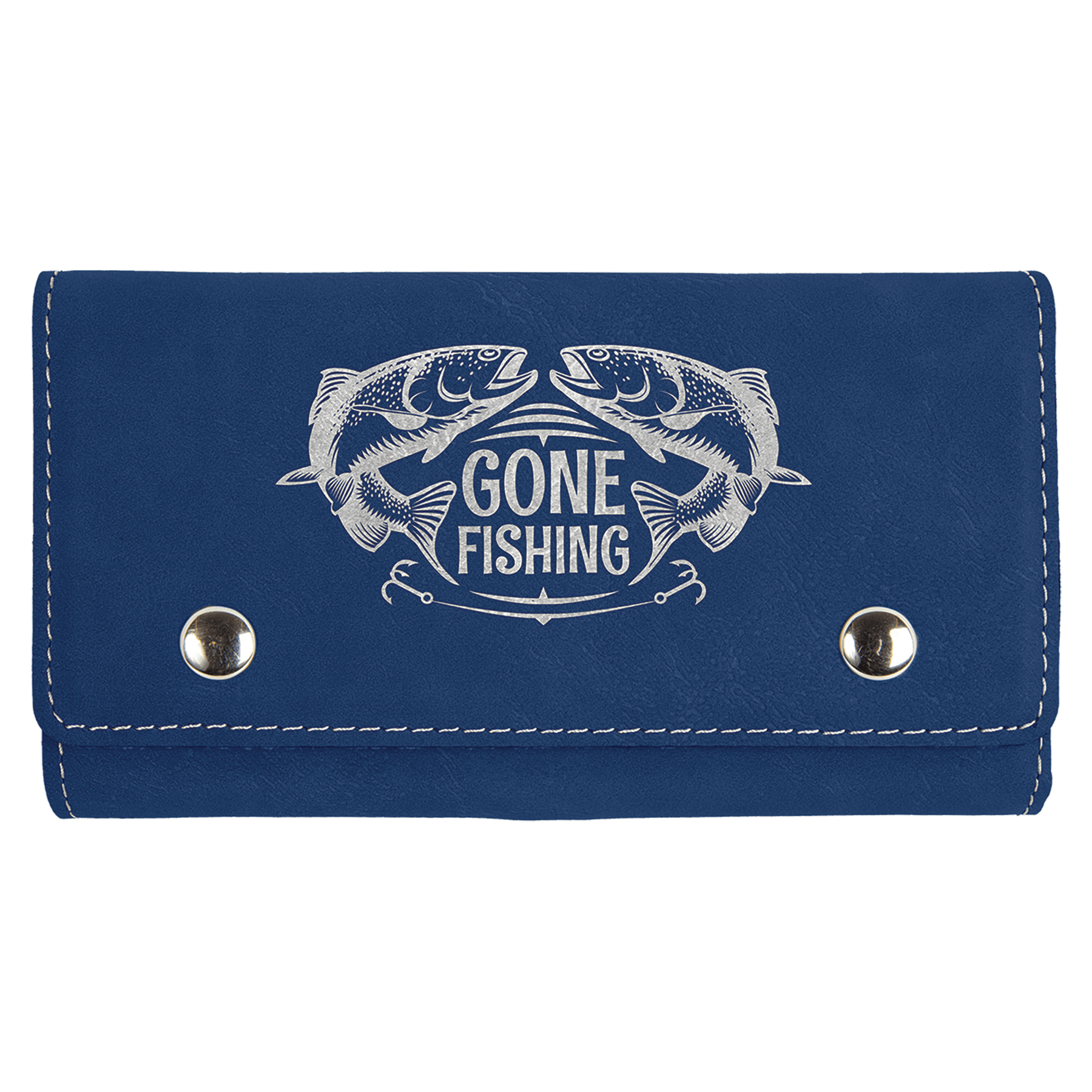 Blue/Silver Leatherette Card & Dice Set