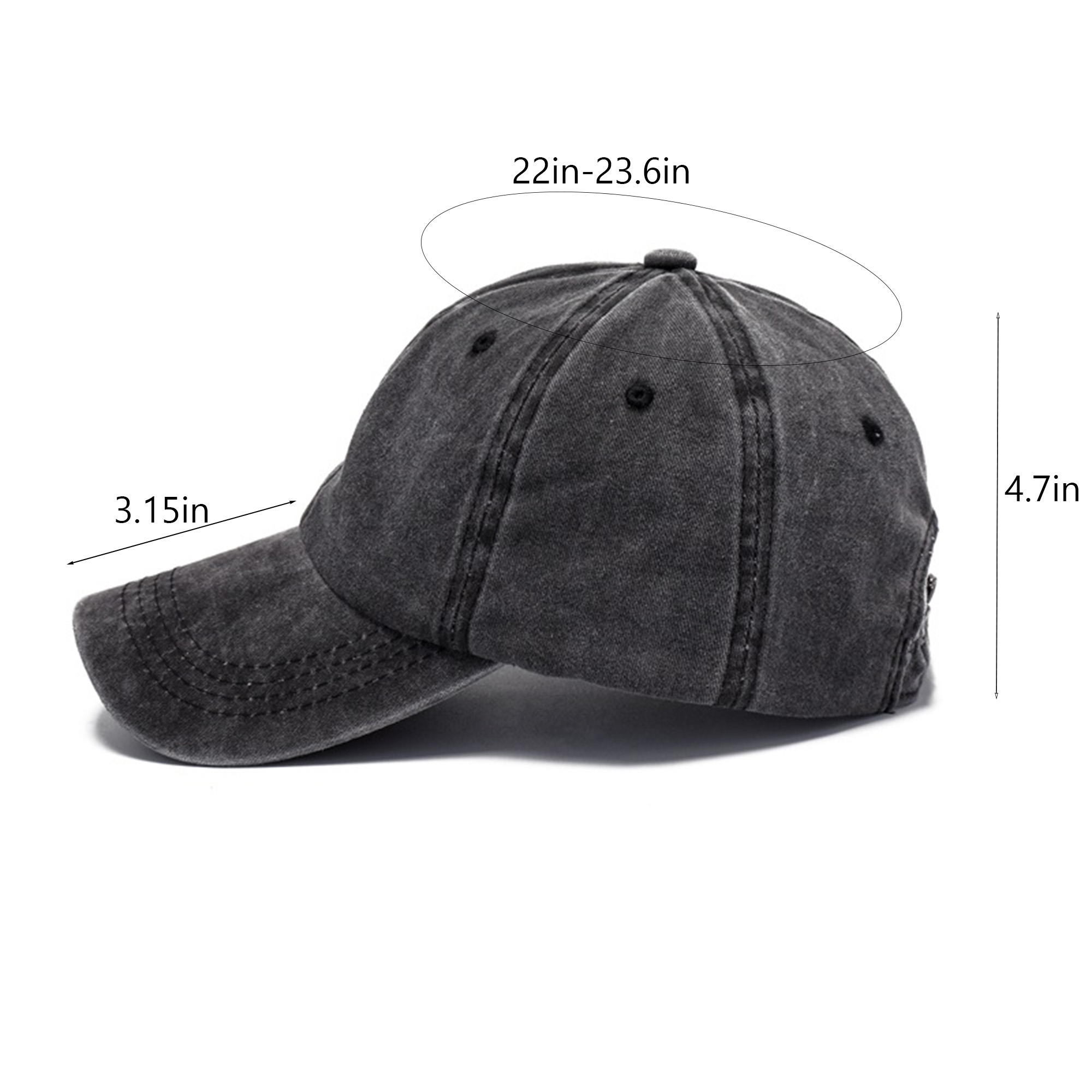 6 Panels Unstructured Baseball Cap 3
