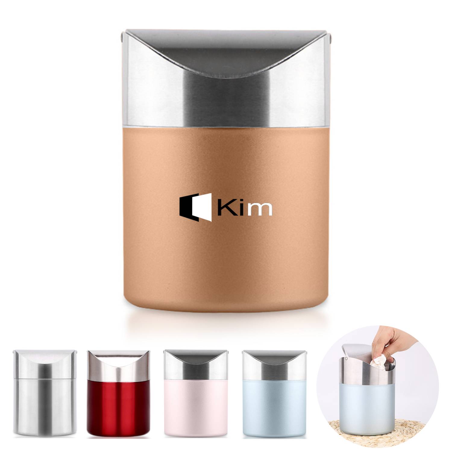 Stainless Steel Desktop Trash Can