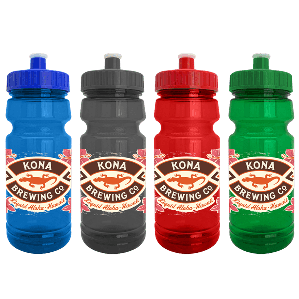 Cycle 24oz Recycled Transparent Bike Bottle w/Push-Pull Lid 20
