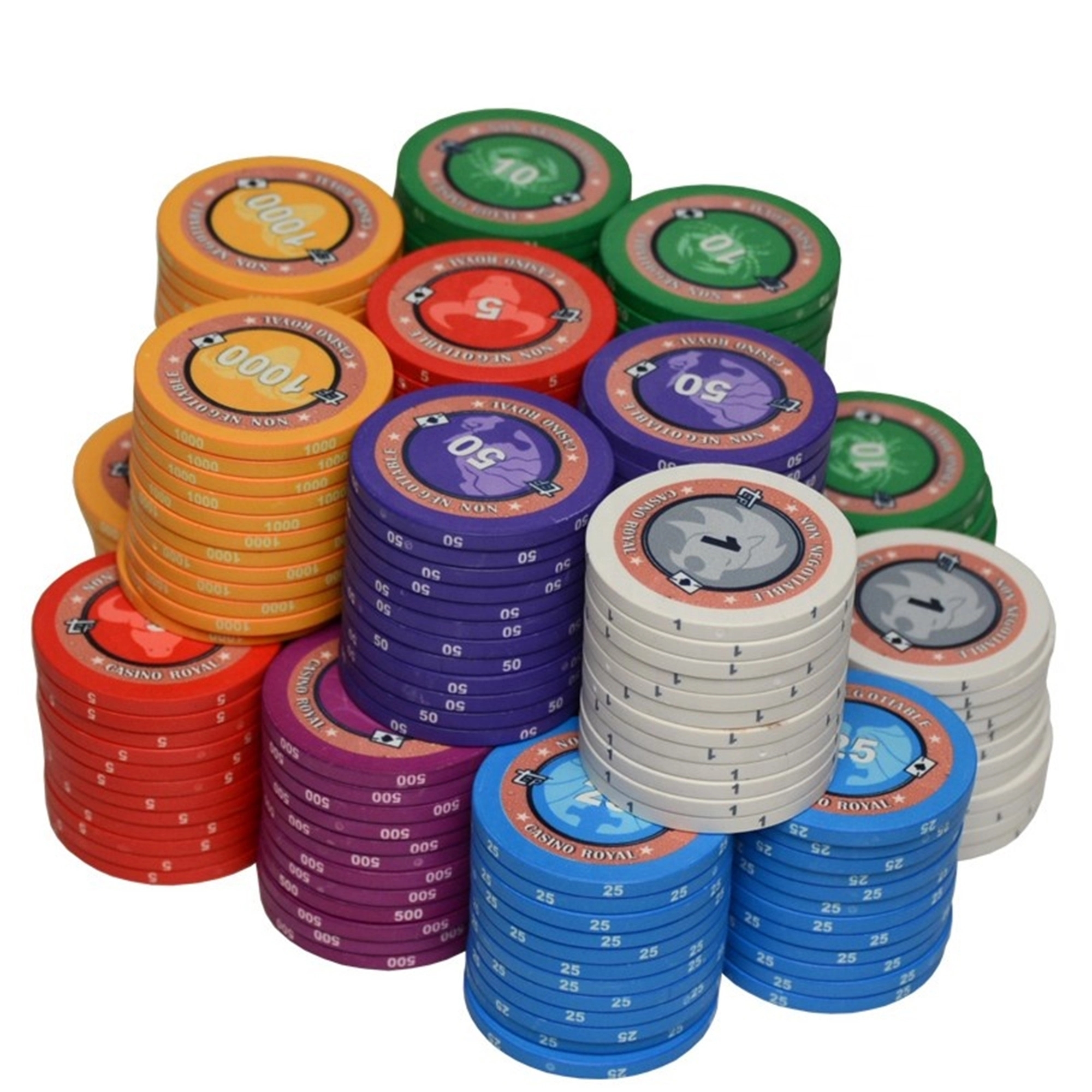 Smooth and wearable poker chips