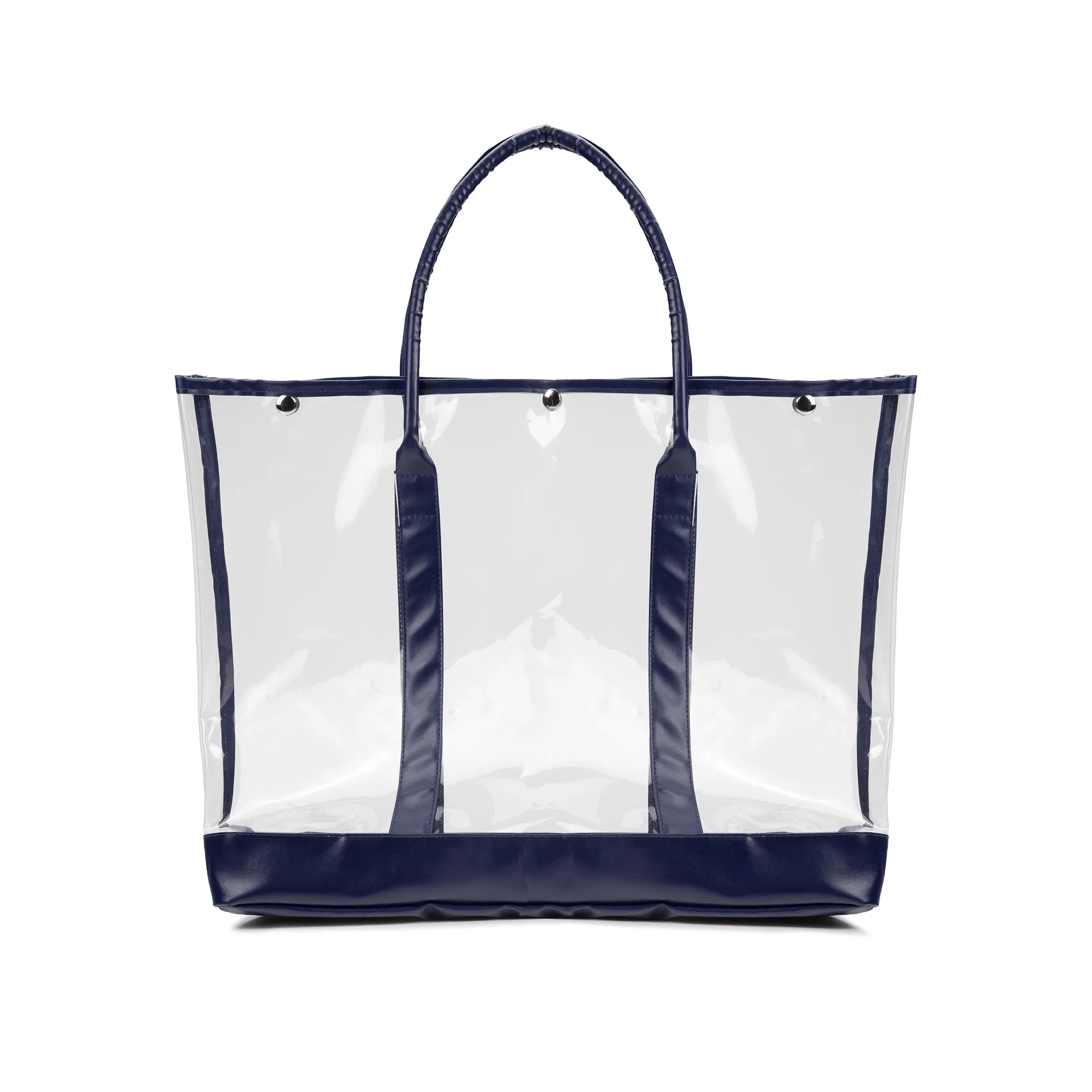 Luxe Button-Top Tote with PU Leather Trim 8