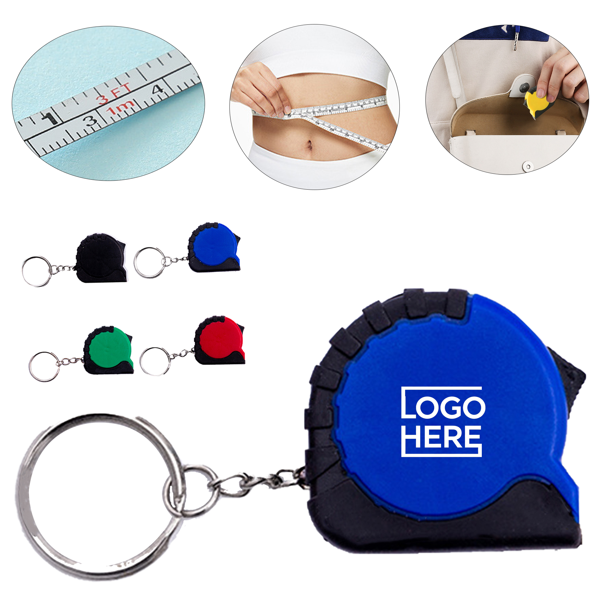 Mini Tape Measure W/keychain 2