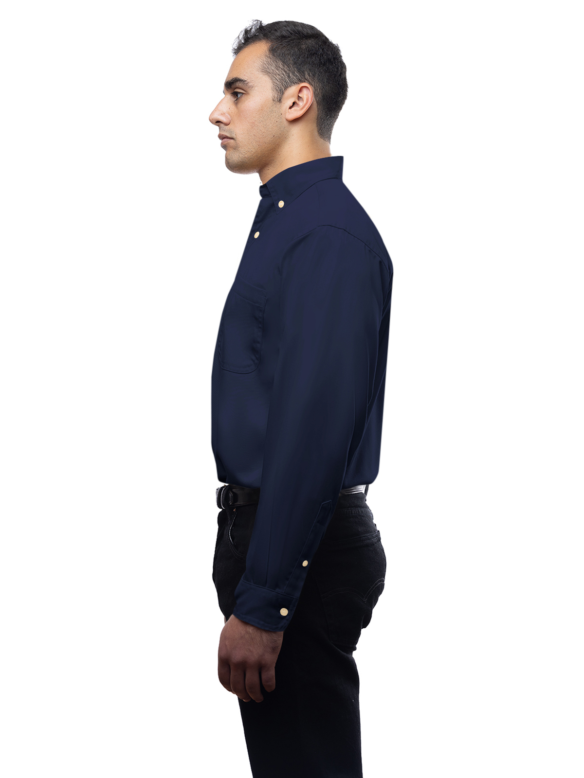 Blue Generation - Men's 1-Pocket Superblend Poplin Shirt 1