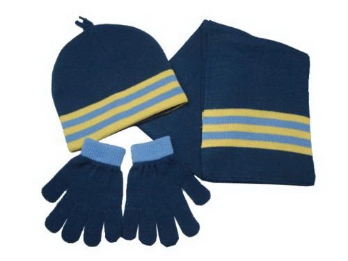 Knitted beanie hat scarf gloves set for kids 2