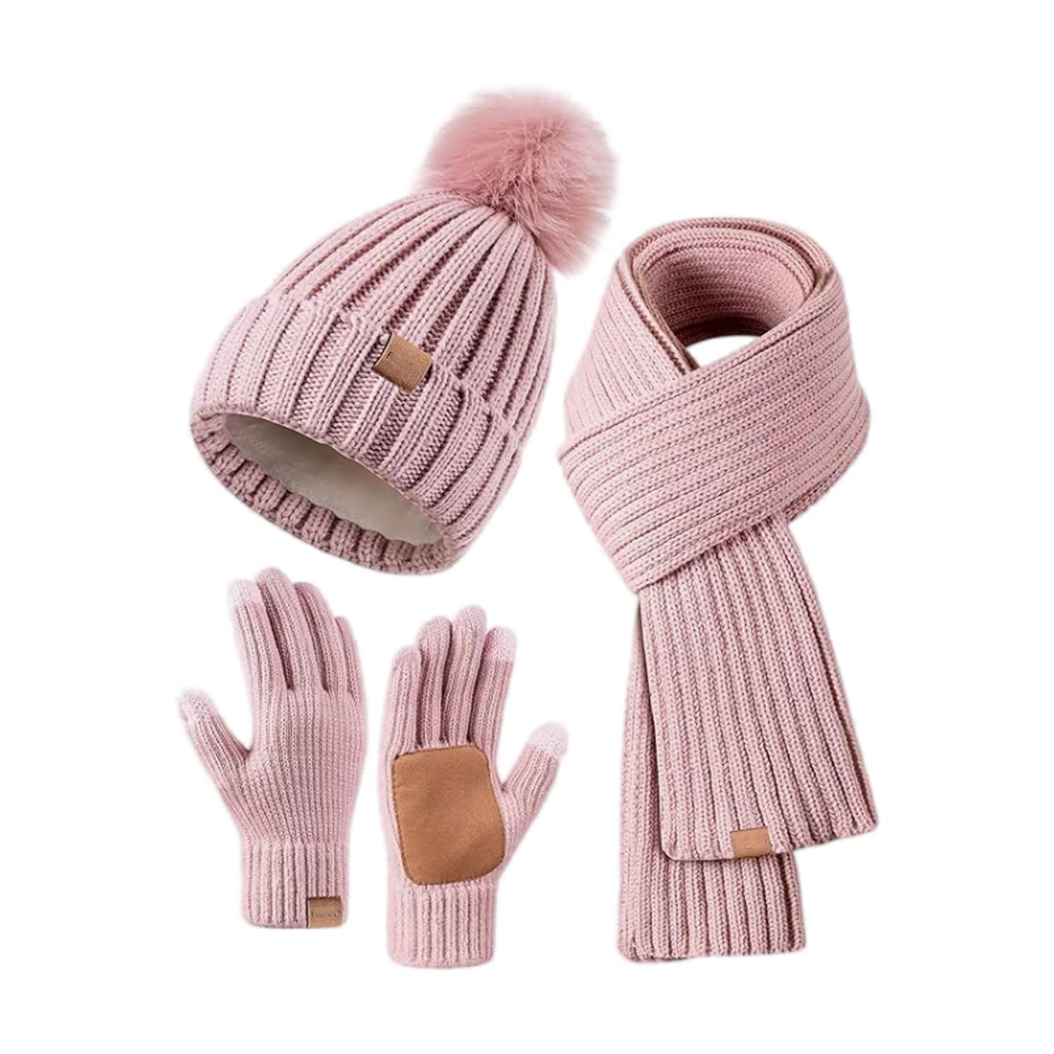 Customizable Beanie Hat Scarf Gloves Set 5