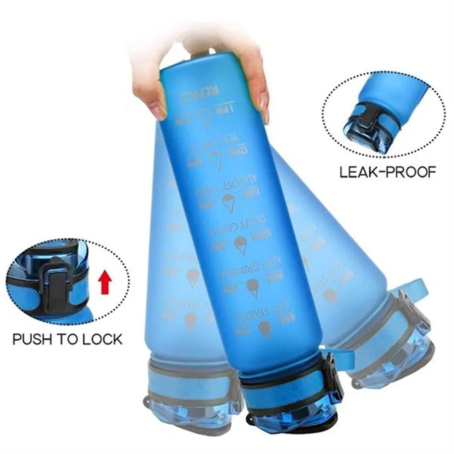 32oz Leakproof Motivational Sports Water Bottle 4