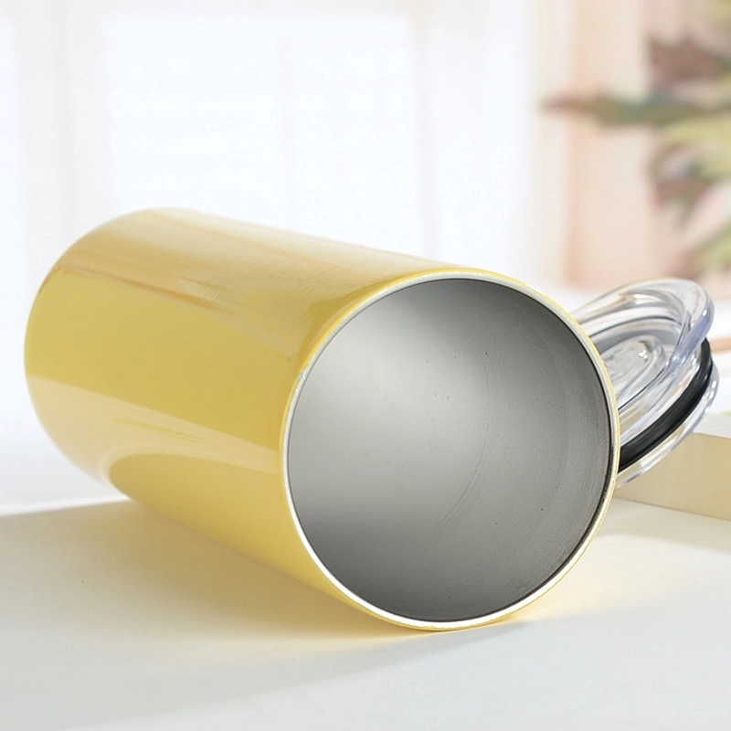 20oz Stainless Steel Straight Slimming Cup With straw 7